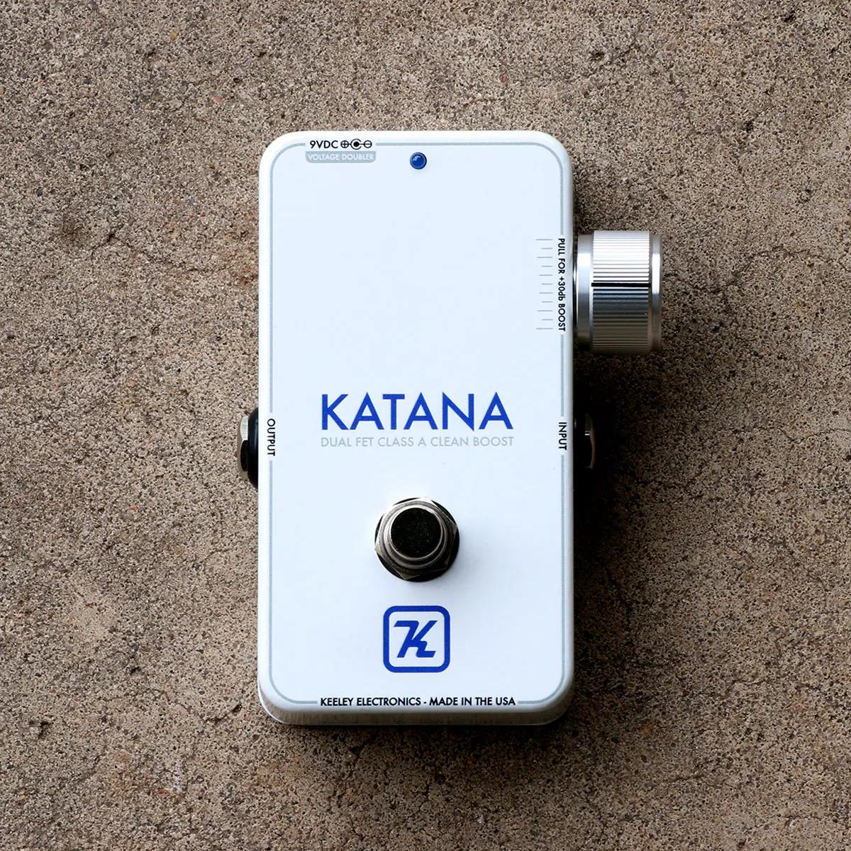 Keeley Katana Clean Boost Pedal Throwback White Edition