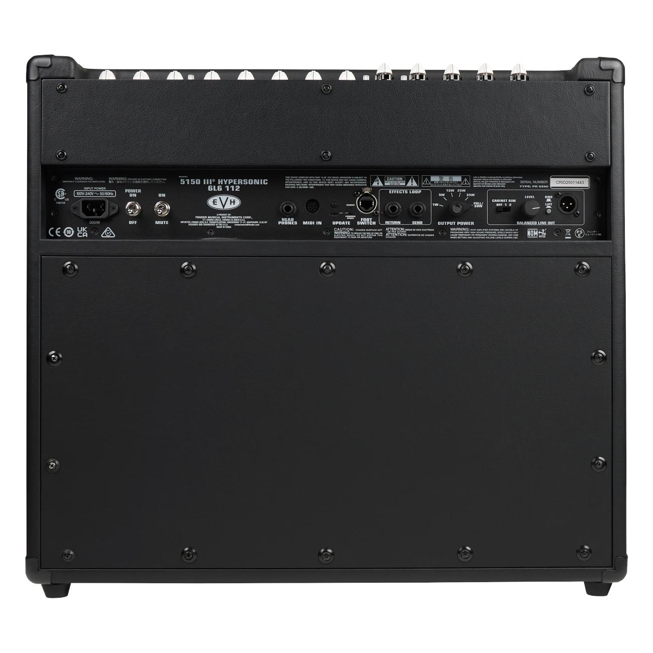 EVH 5150III Hypersonic 6L6 50W 1x12” Modelling Guitar Amp Combo in Black - 2256016010-Back.jpg