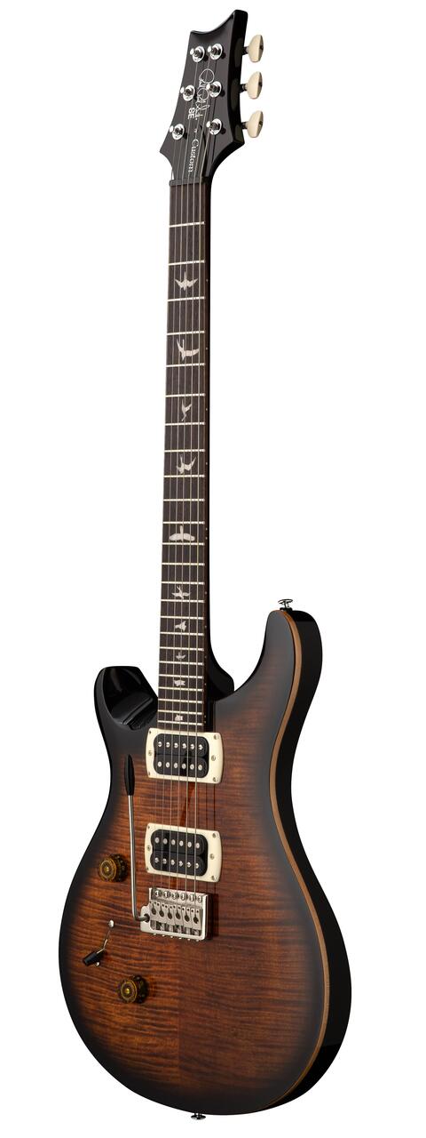 PRS SE Custom 24 Left Handed Electric Guitar in Black Gold Sunburst (2026) - SE Custom 24 Lefty Black Gold Sunburst_3quarters.jpg