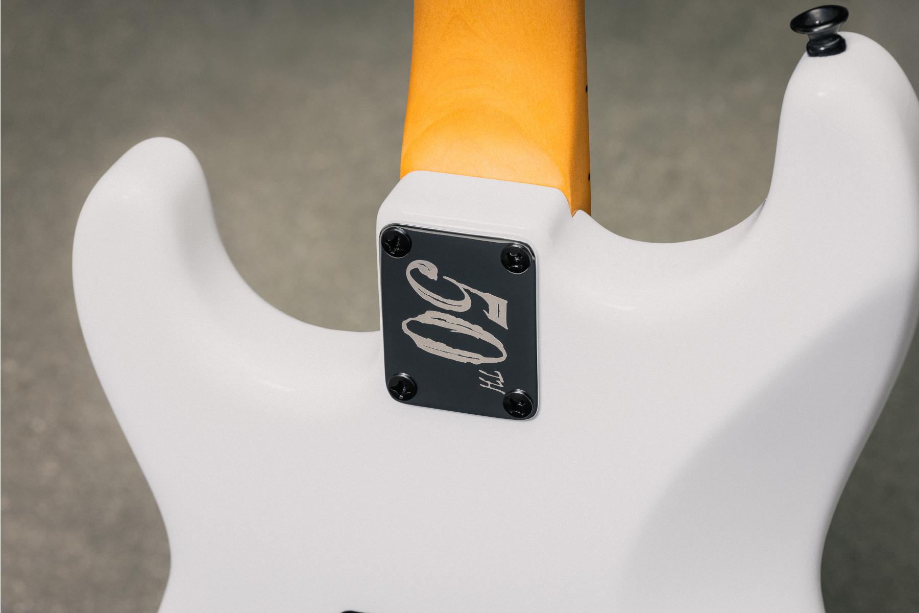 Jackson Iron Maiden 50th Anniversary Adrian Smith Signature SC1 Electric Guitar in Snow White - 2913067257-Neck-Plate.jpg