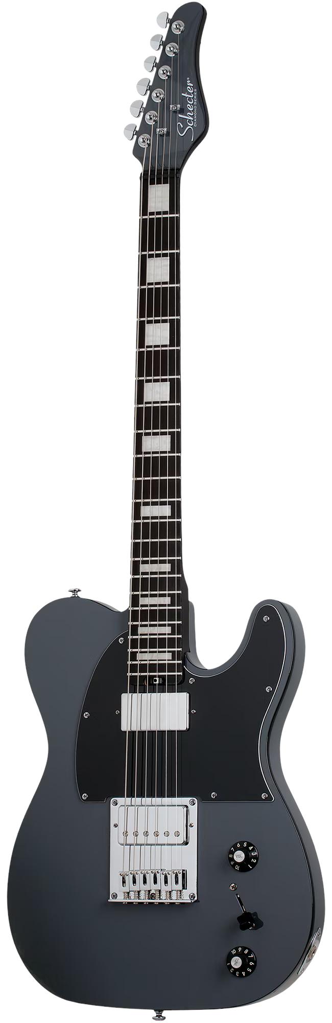Schecter PT EX Baritone Electric Guitar in Dorian Gray - SCH-GTR-2148-Front.jpg