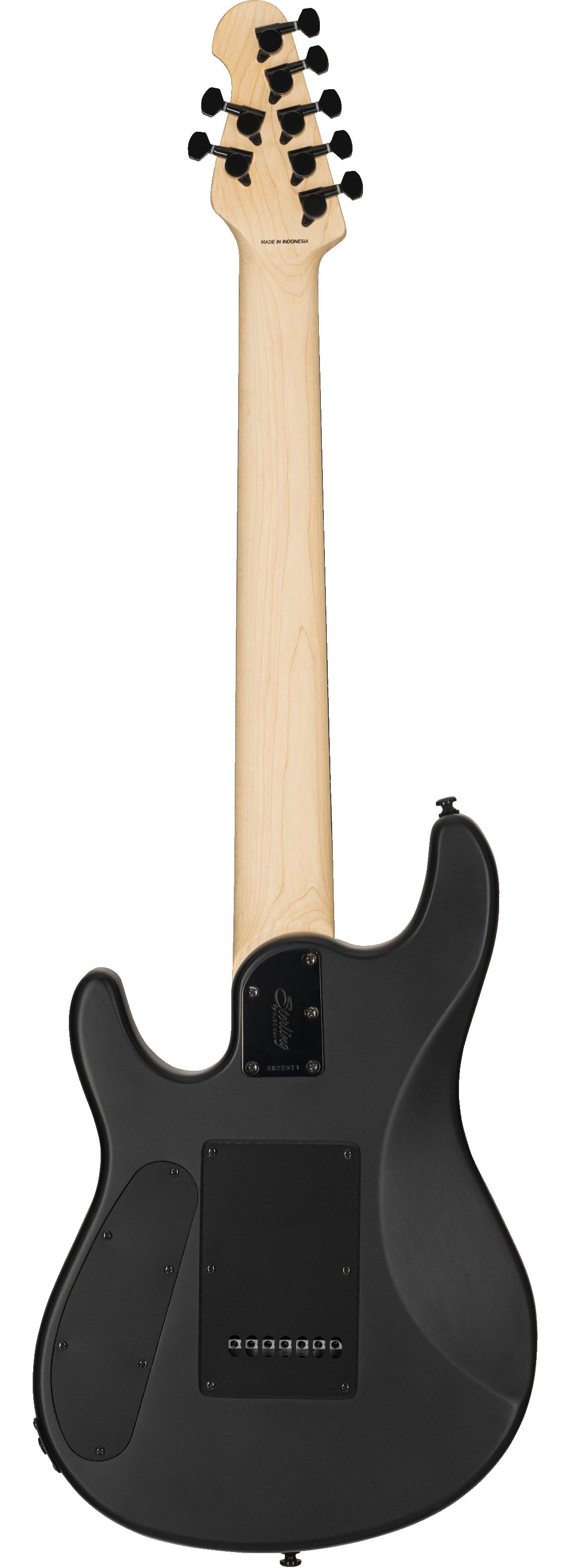 Sterling by Music Man JP70 John Petrucci Signature 7-String Electric Guitar in Stealth Black - JP70NBSBK-Back.jpg