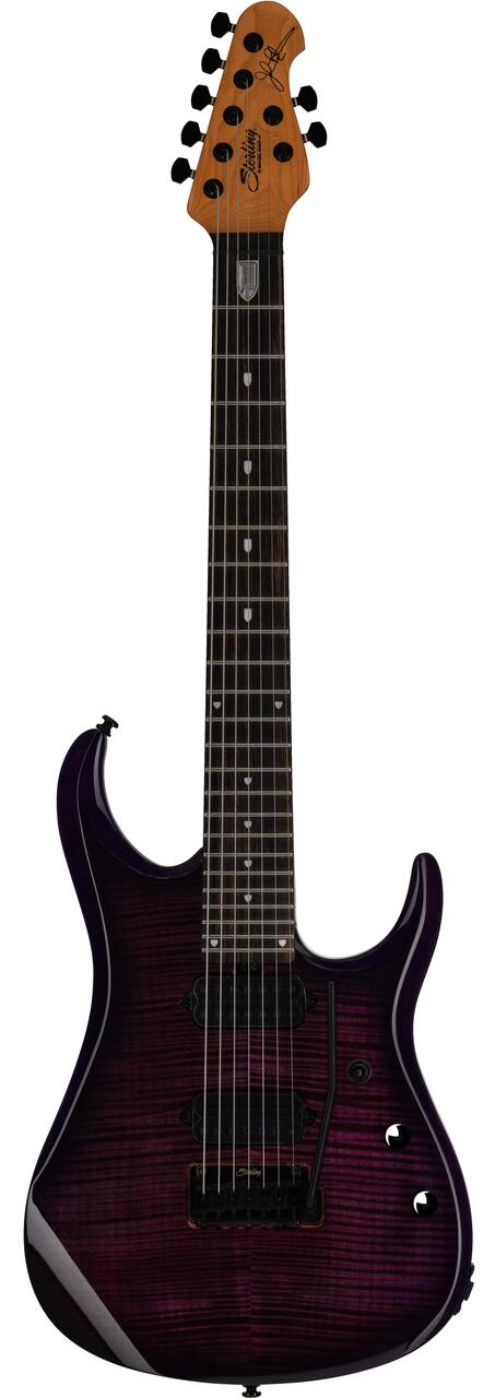 Sterling by Music Man JP157 Dimarzio John Petrucci Signature 7-String Electric Guitar in Purple Nebula - JP157DFMPNBE2WB-Front.jpg