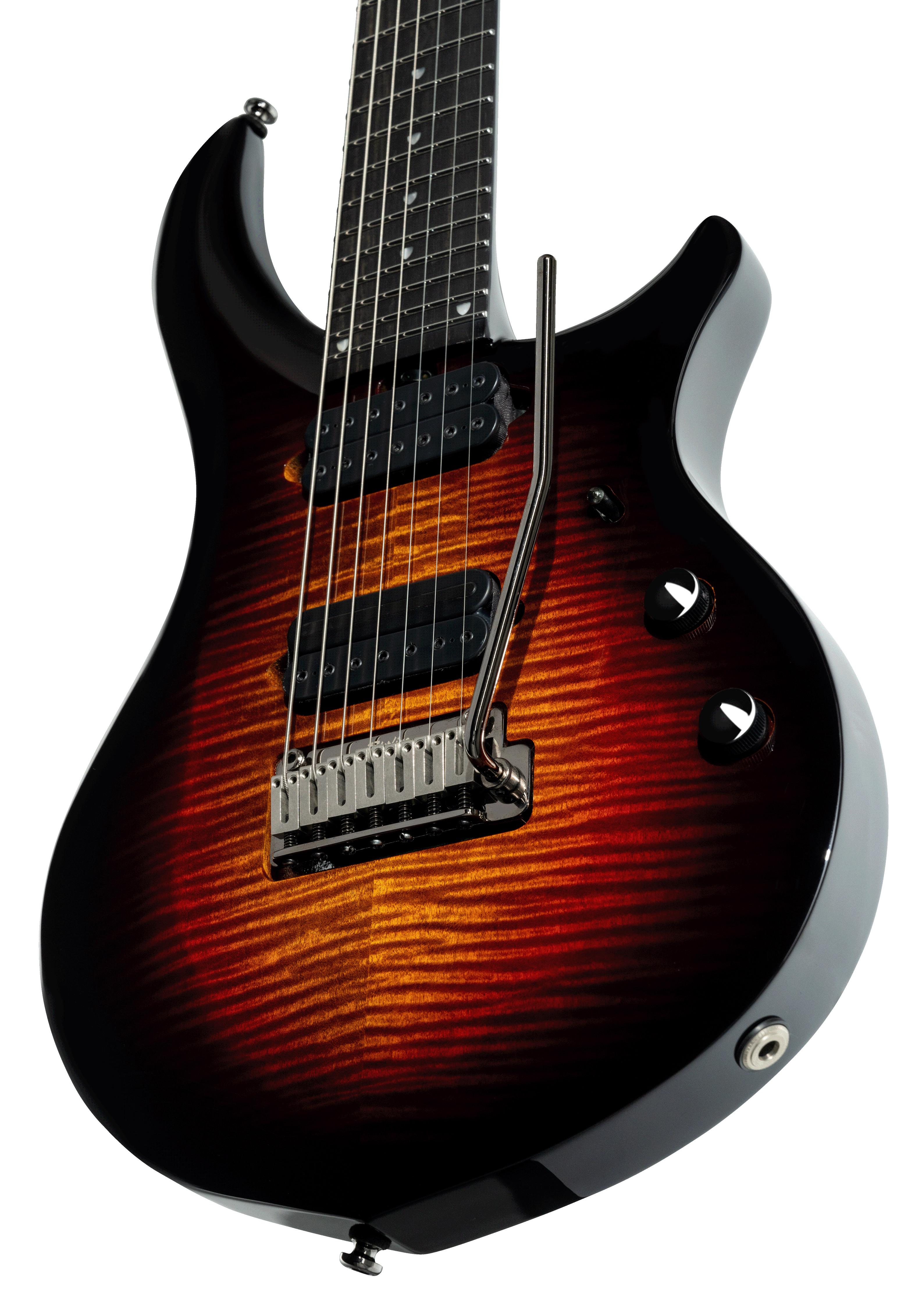 Sterling by Music Man Majesty 7 Dimarzio John Petrucci Signature 7-String Electric Guitar in Tiger Eye - MAJ270XFMTGEE1WB-Body-Angle.jpg