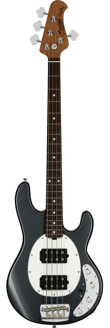 Sterling by Music Man StingRay RAY34 HH Bass Guitar in Charcoal Frost - RAY34HHCFRR2-Front.jpg