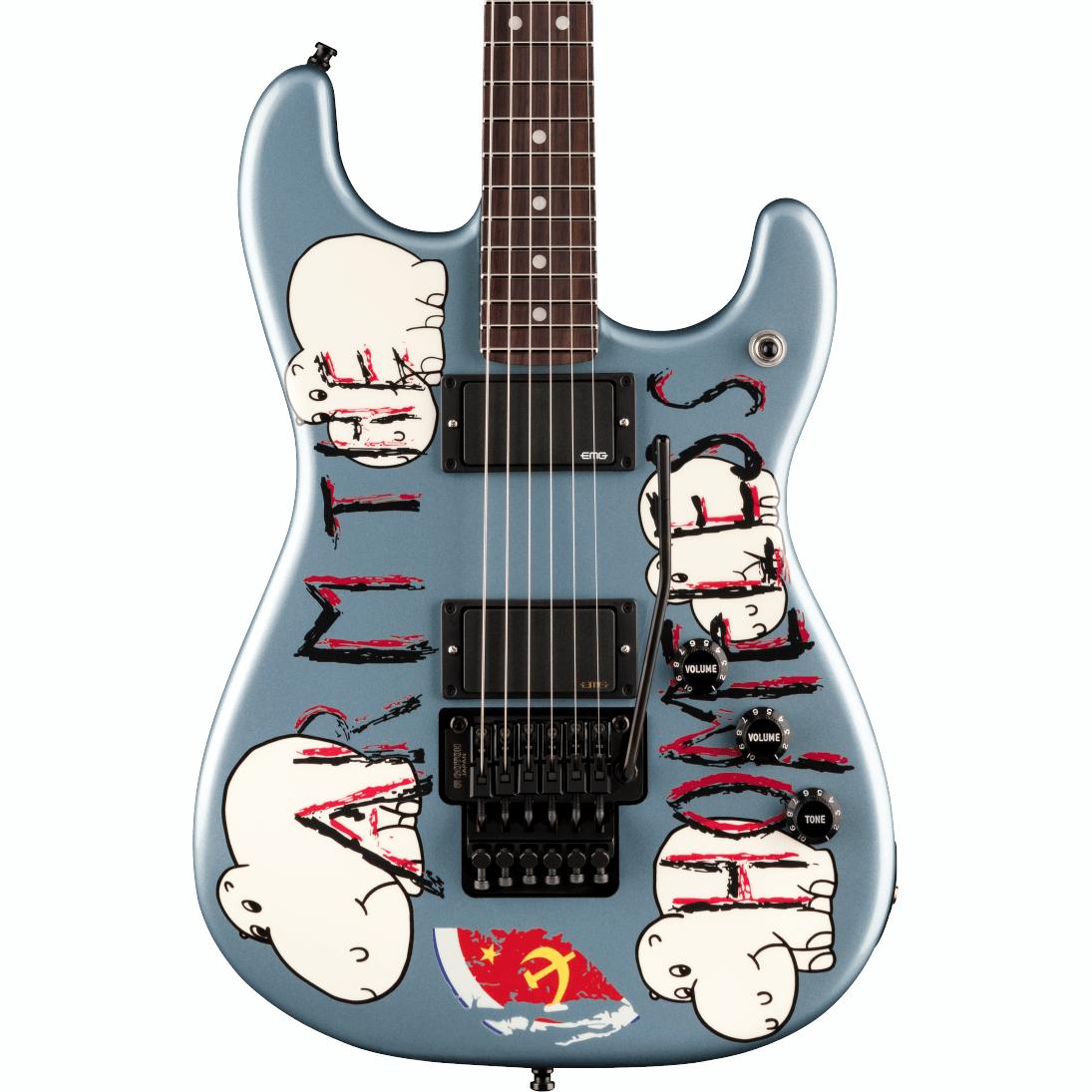 Fender Tom Morello Signature "Arm The Homeless" Electric Guitar in Blue Ice Metallic - 0140360783-Body.jpg