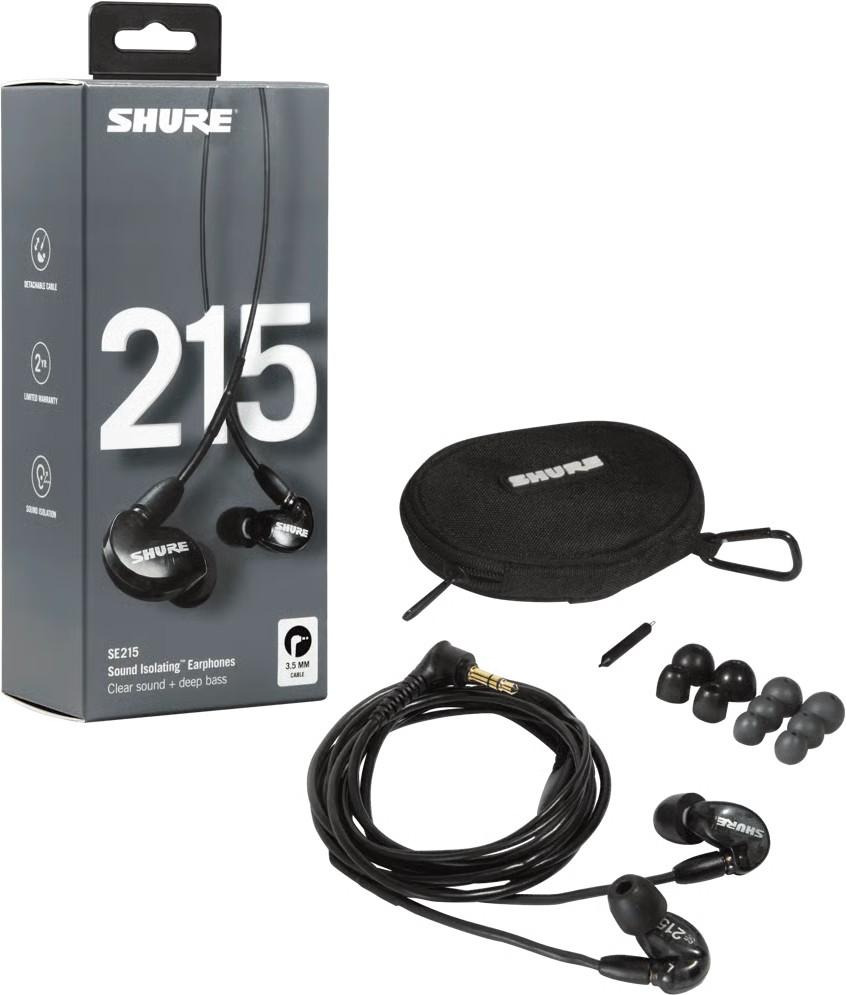 SHURE SE215 ブラック Shure SE-215 In Black - Andertons Music Co.