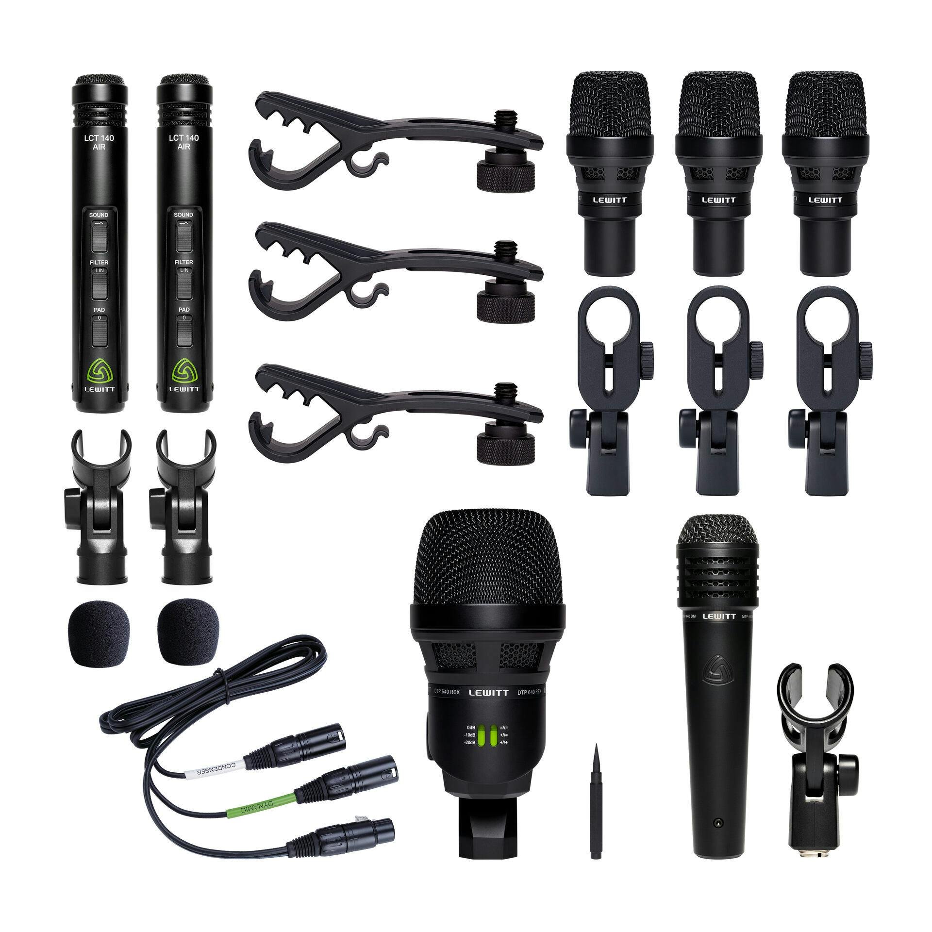 Lewitt BEATKIT Pro 7-Piece Drum Microphone Set - 537848-1662726537968.jpg