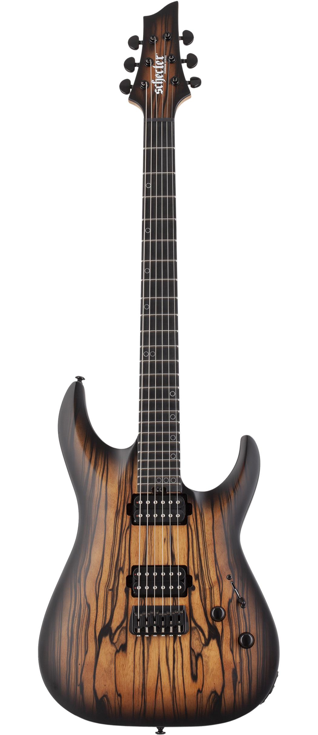 Schecter C-1 Pale Moon Electric Guitar in Natural Satin Black Burst - SCH-GTR-692-Front.jpg