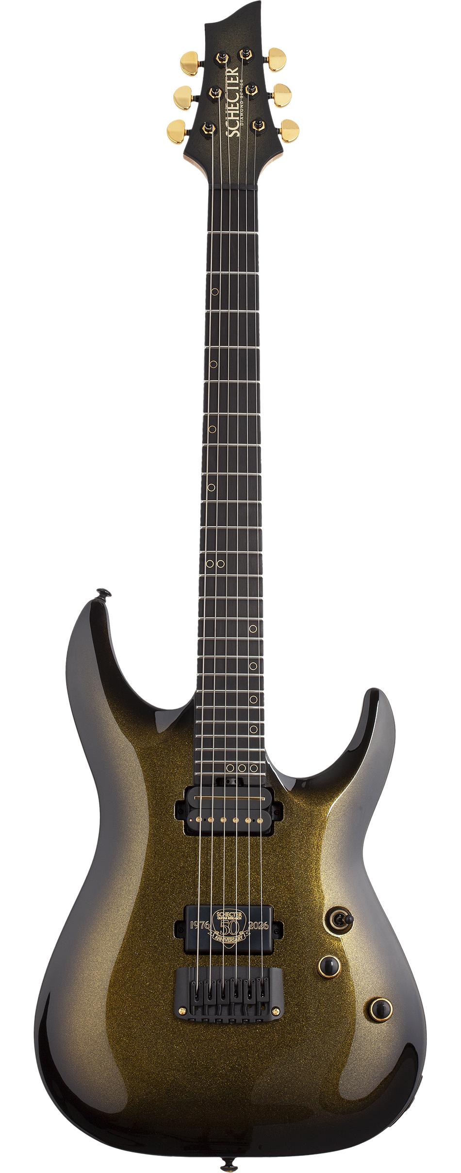 Schecter C-1 50th Anniversary Electric Guitar in Gold Burst