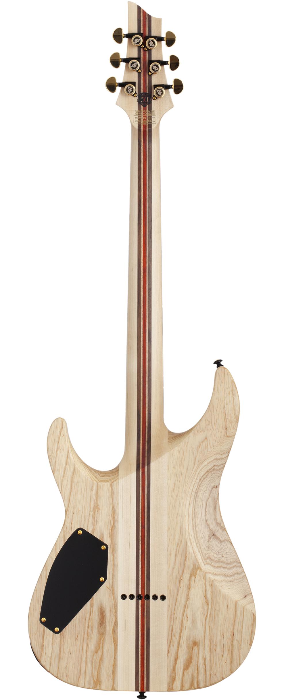 Schecter C-1 50th Anniversary Electric Guitar in Gold Burst - SCH-GTR-4135-Back.jpg