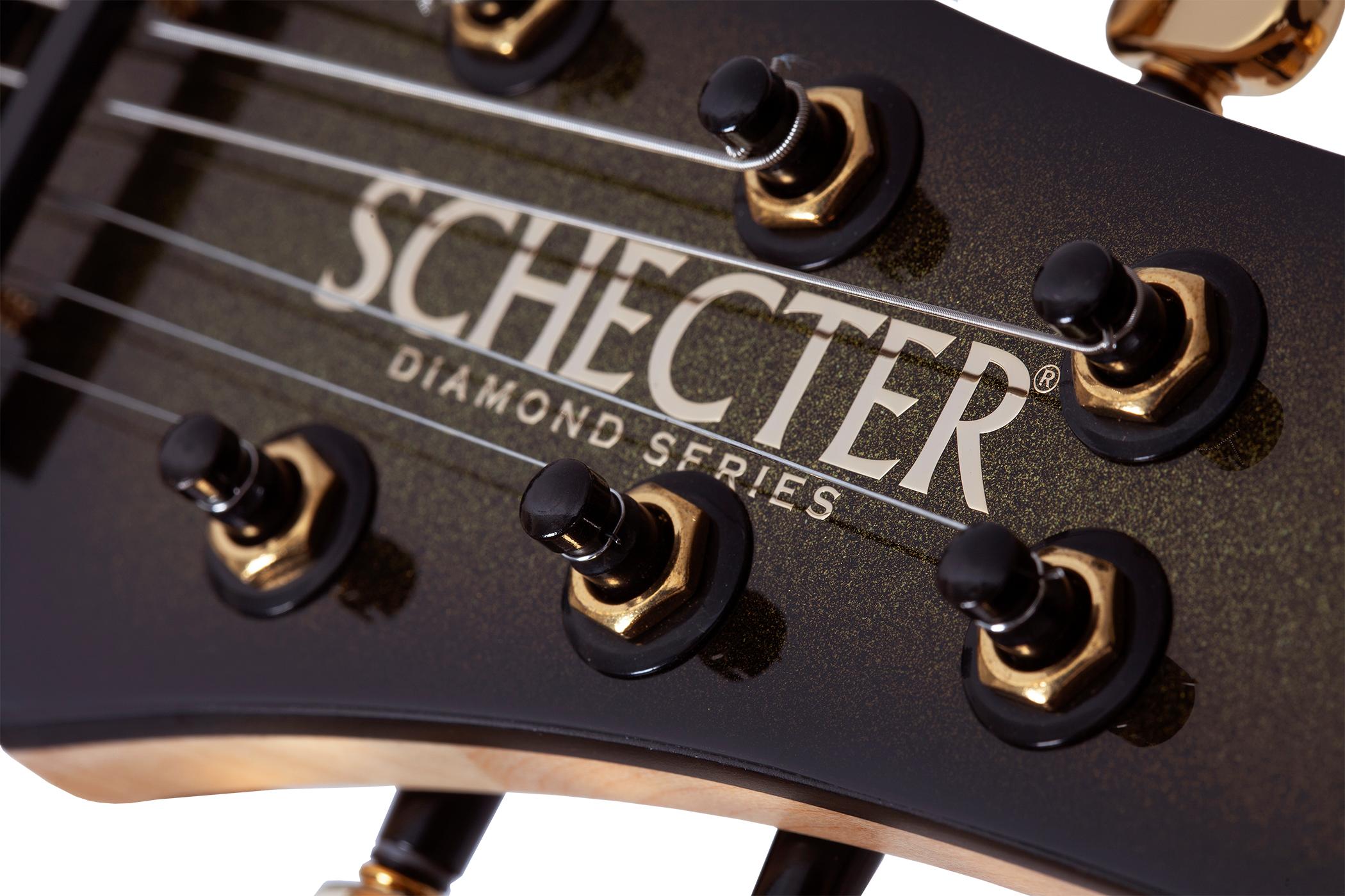 Schecter C-1 FR-S 50th Anniversary Electric Guitar in Gold Burst - SCH-GTR-4137-Headstock-Front.jpg