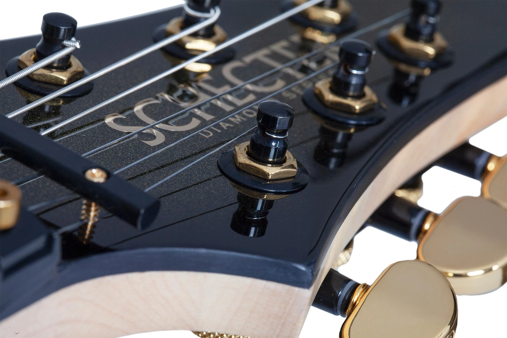 Schecter C-1 FR-S 50th Anniversary Electric Guitar in Gold Burst - SCH-GTR-4137-Tuners.jpg