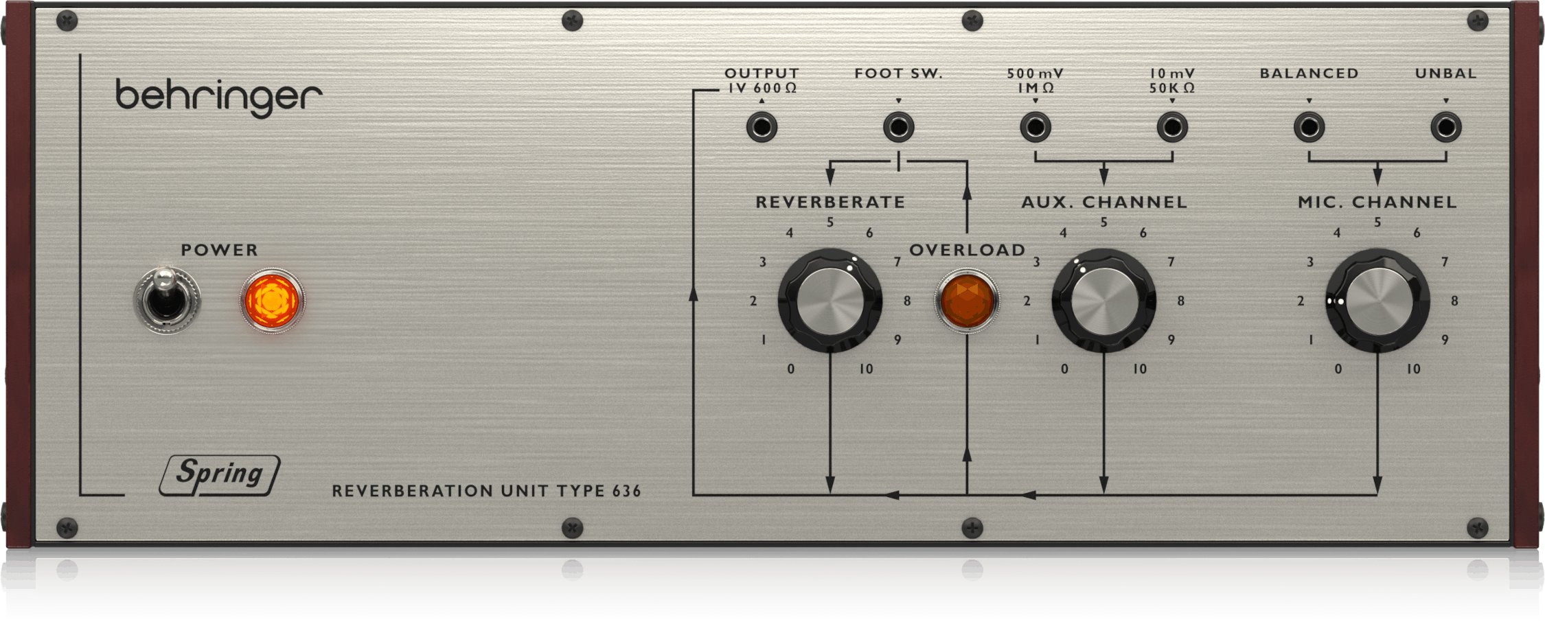 Behringer REVERBRATION 646 スプリングリバーブ Behringer Spring Reverberation Unit Type 646 - Andertons Music Co.