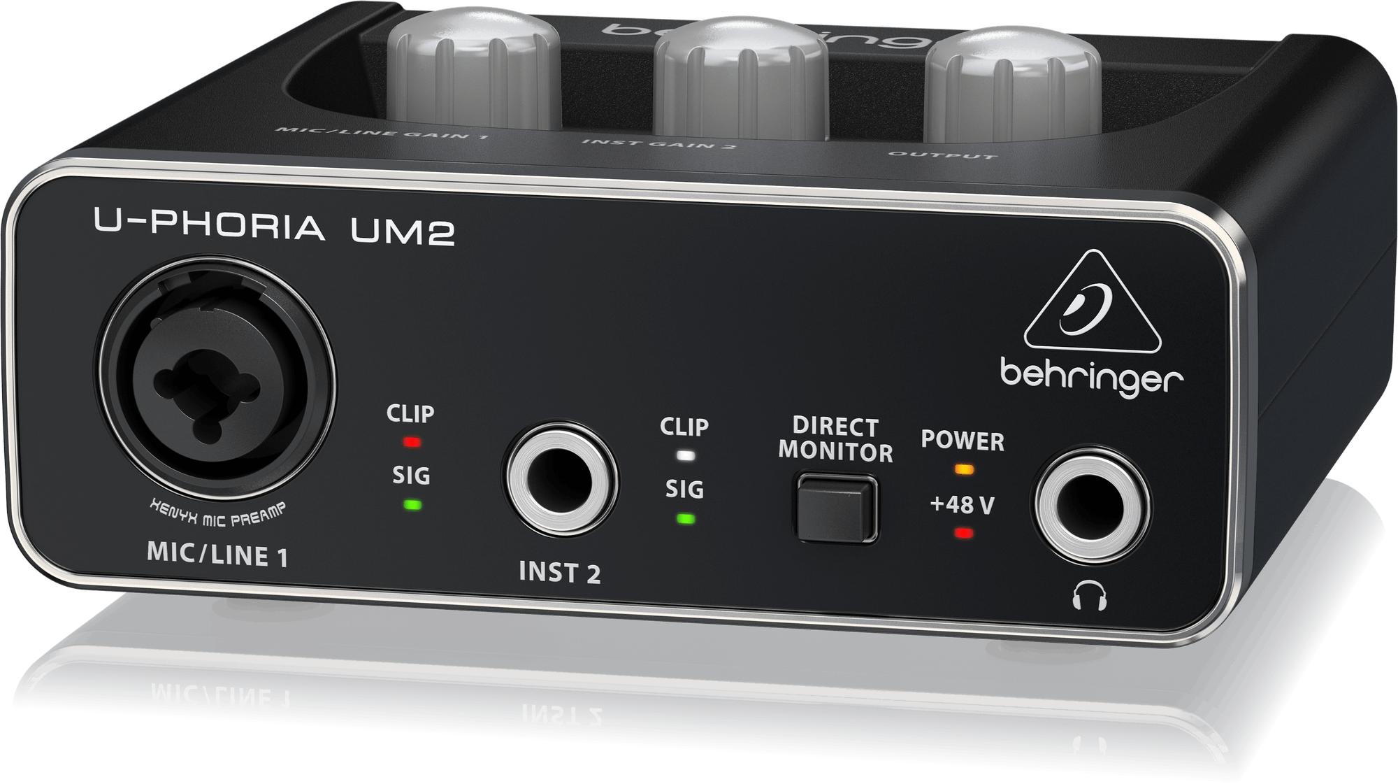 B Stock : Behringer U-Phoria UM2 Audiophile 2x2 USB Audio Interface with XENYX Mic Preamplifier 004 - 433289-UM2_P0AVV_Right_XL.jpg
