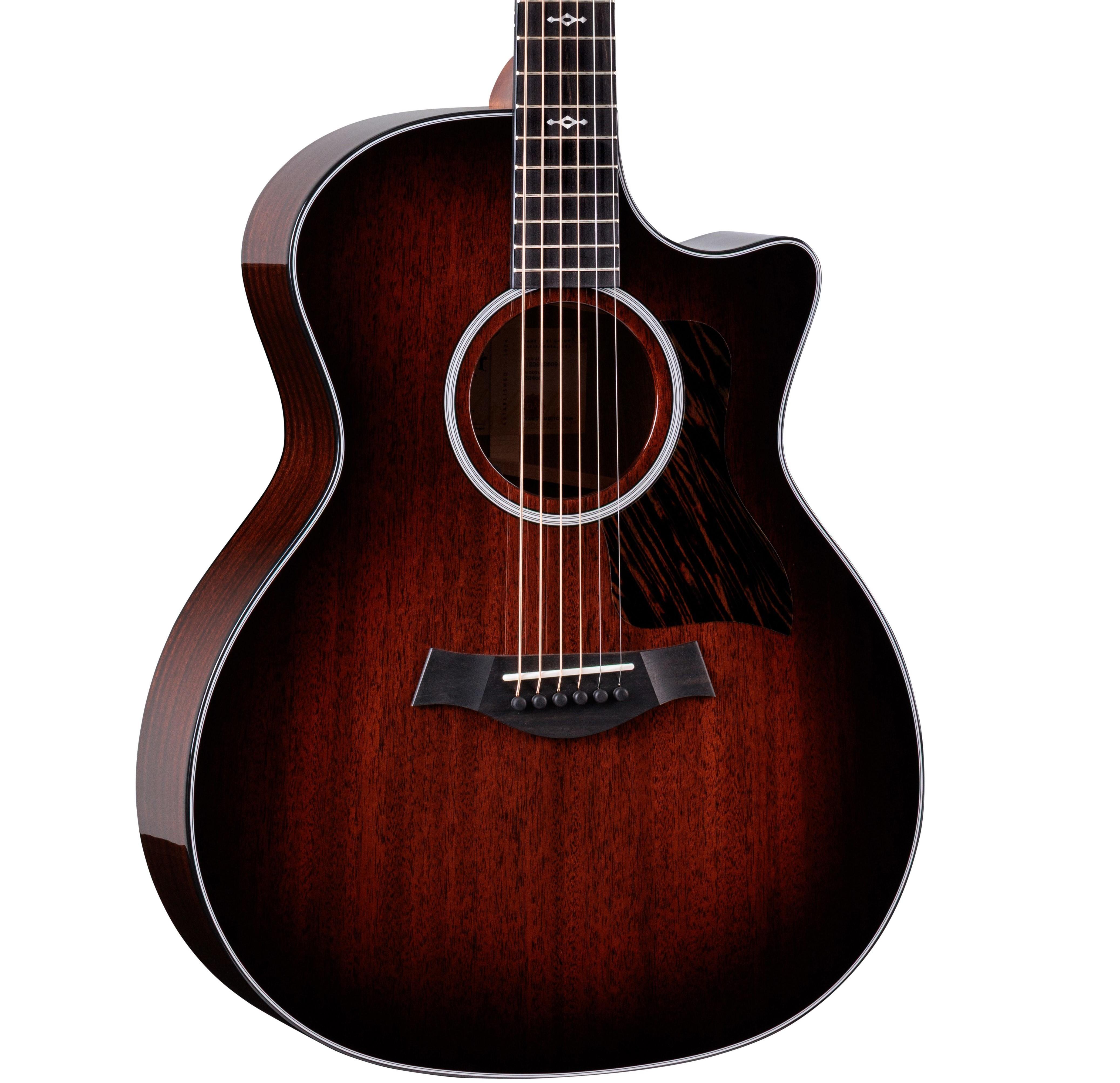 Taylor Next Generation 324ce Grand Auditorium Cutaway Electro Acoustic Guitar in Edgeburst - Taylor-324ce-2026-Spec-1209125091-FrontRight-2025 cropped.jpg