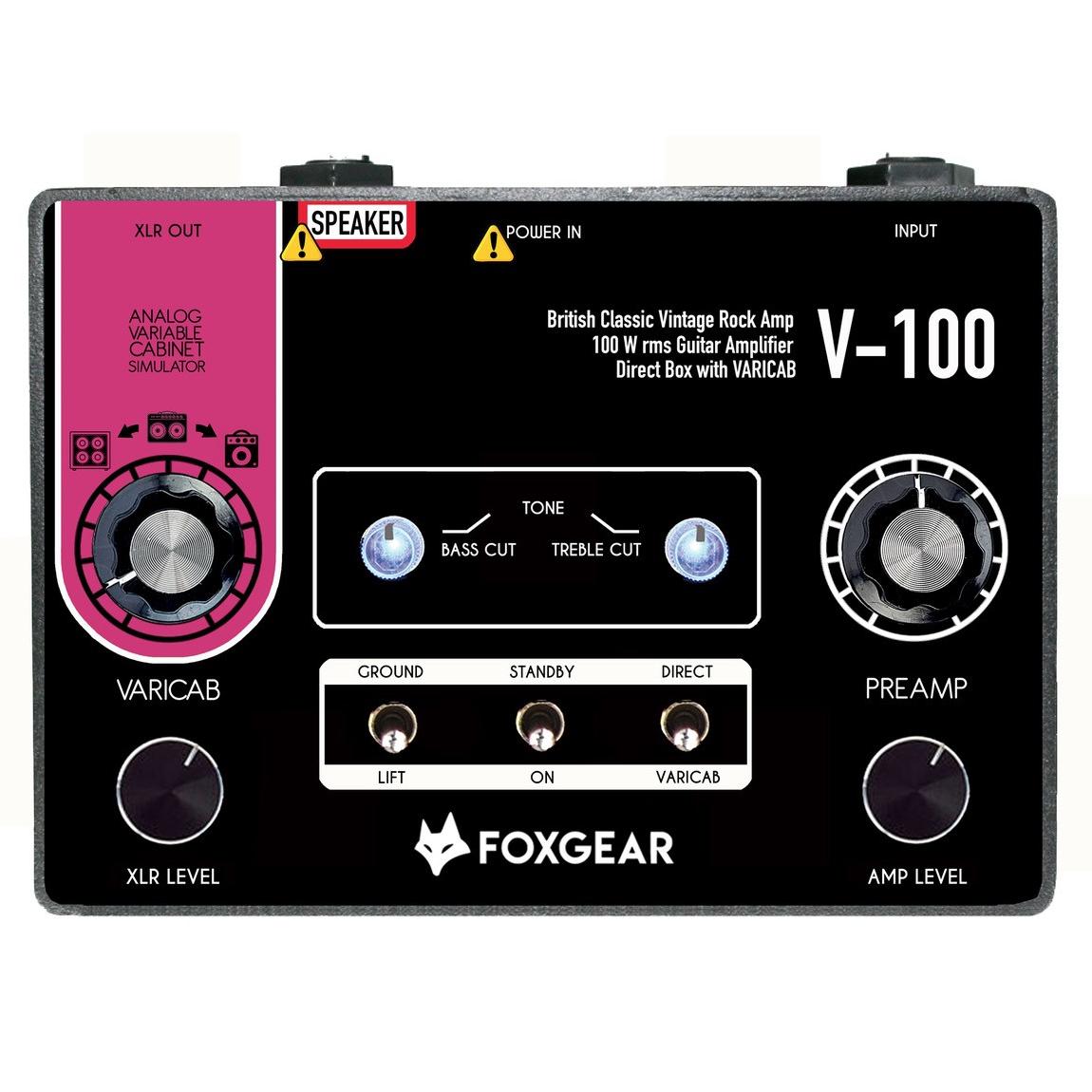 Foxgear V-100 British Classic Vintage Rock 100W Guitar Amp Pedal - 10011466-Front.jpg