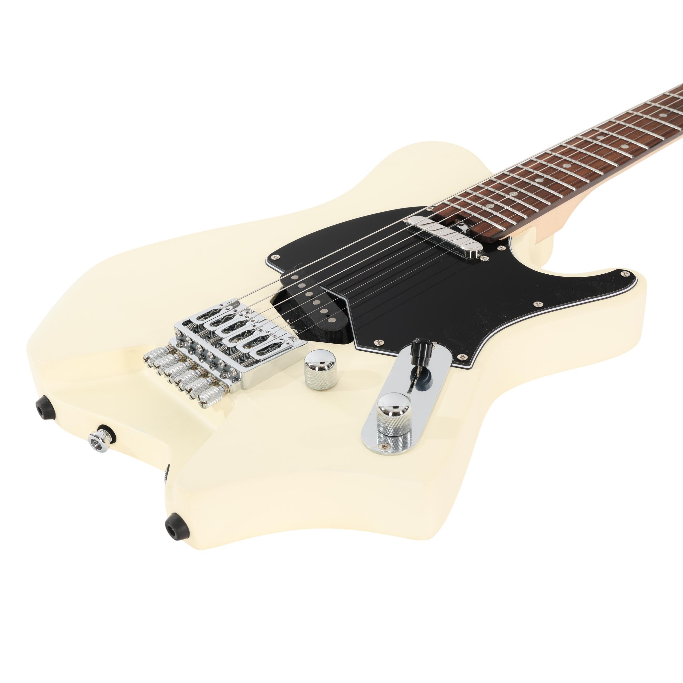 HILS HNT1 T-Style Headless Electric Guitar in Satin Ivory - HNT1RS-IV-Photo-Angle.jpg