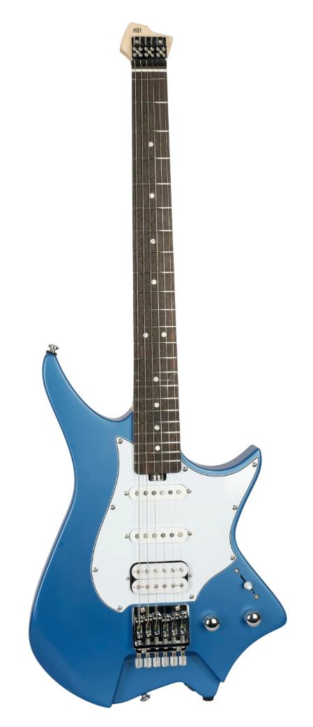 HILS HNS1 S-Style Headless Electric Guitar in Satin Ocean Blue - HNS1RS-MOB-1.jpg