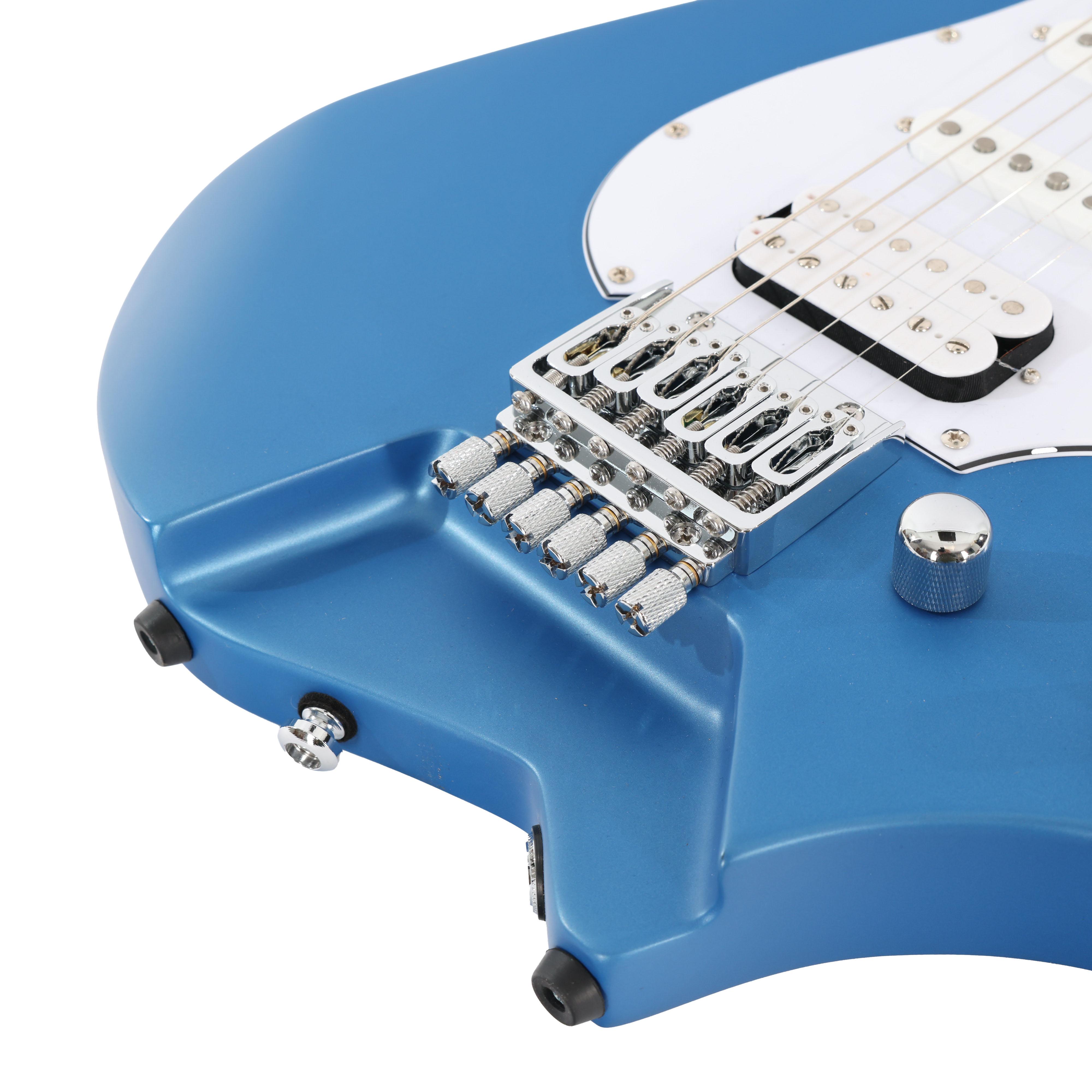HILS HNS1 S-Style Headless Electric Guitar in Satin Ocean Blue - HNS1RS-MOB-Photo-Bridge.jpg
