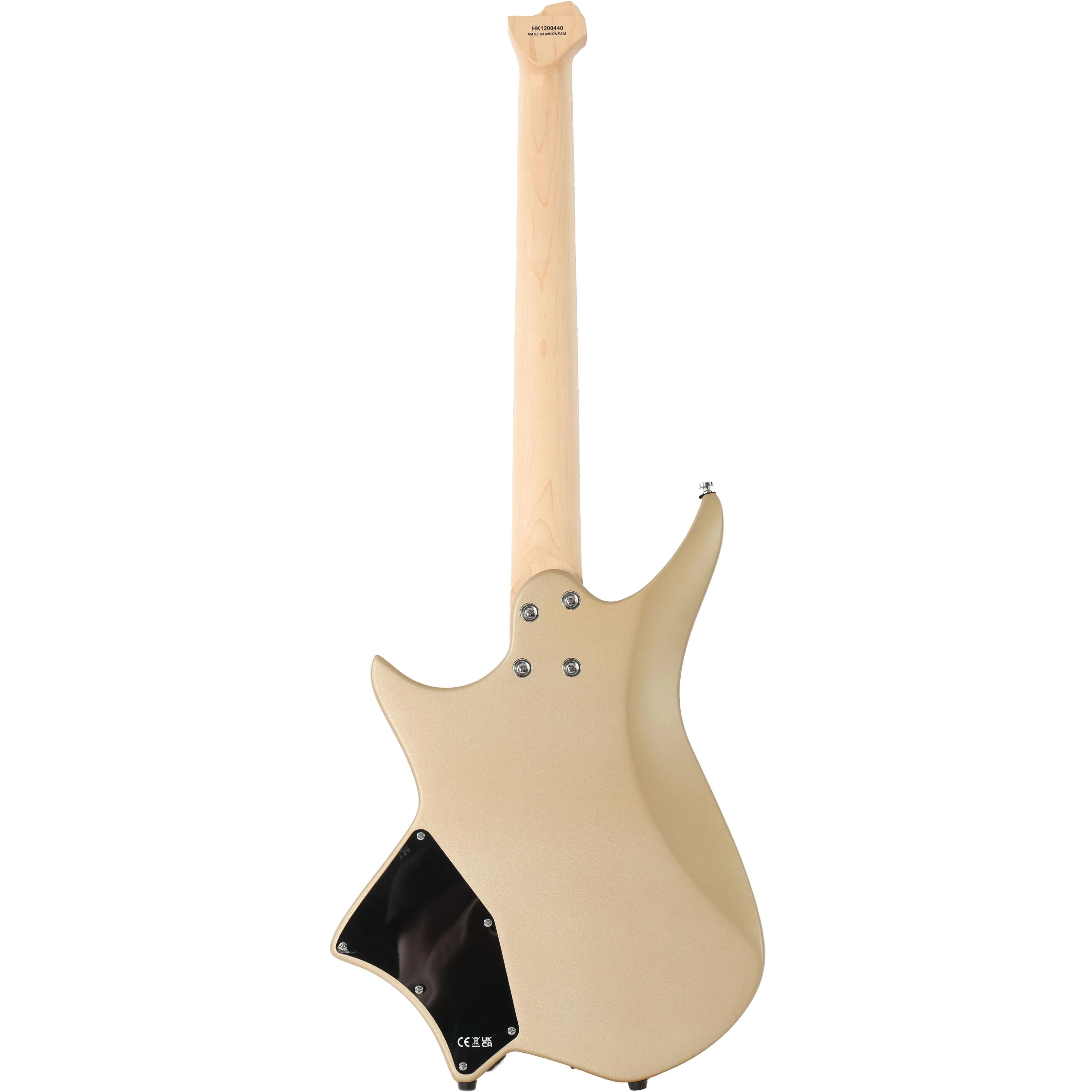 HILS HNS1 S-Style Headless Electric Guitar in Satin Summer Sand - HNS1MS-SS-Photo-Back.jpg