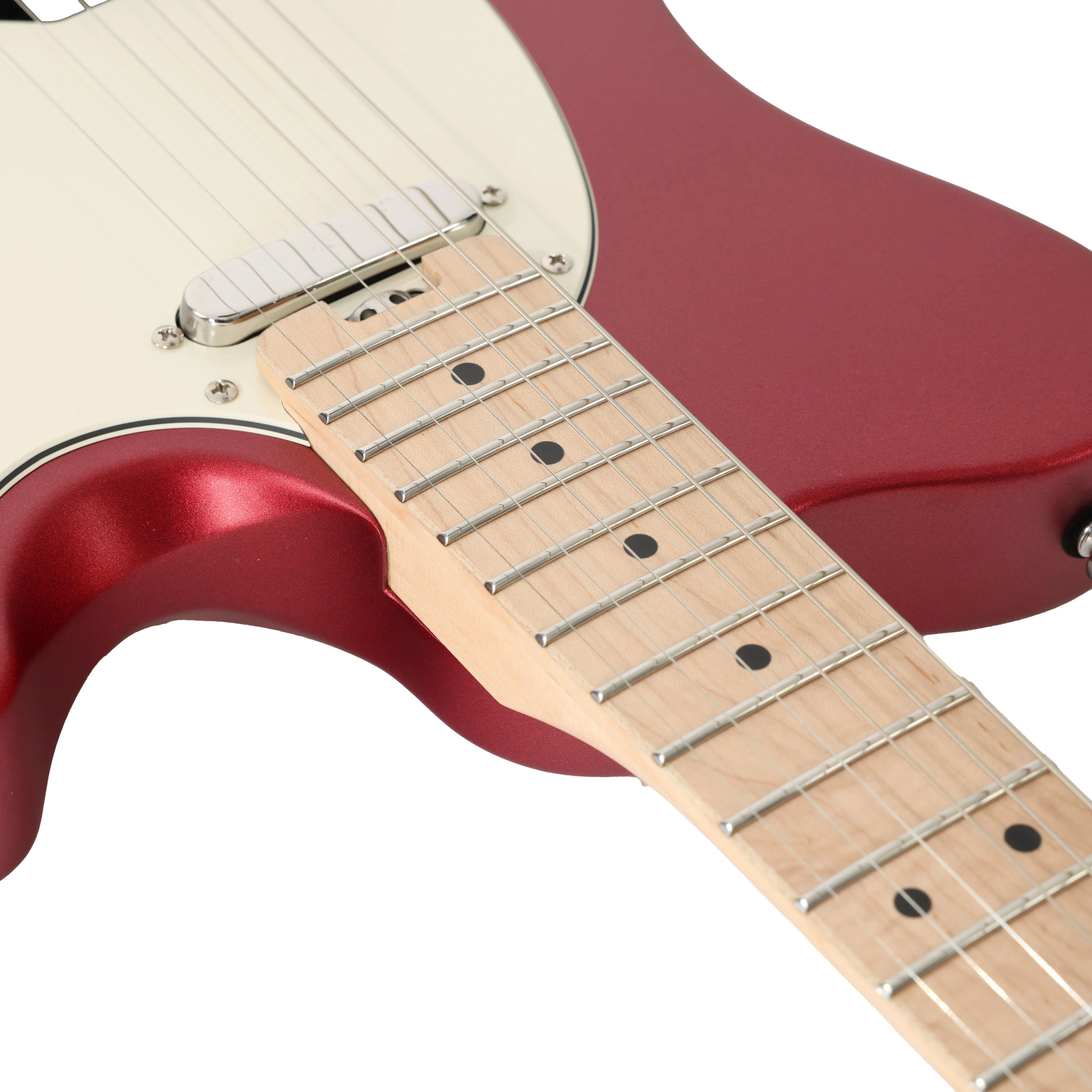 HILS HNT1 T-Style Headless Electric Guitar in Satin Ruby Red - HNT1MS-RR-Photo-Neck-Joint.jpg