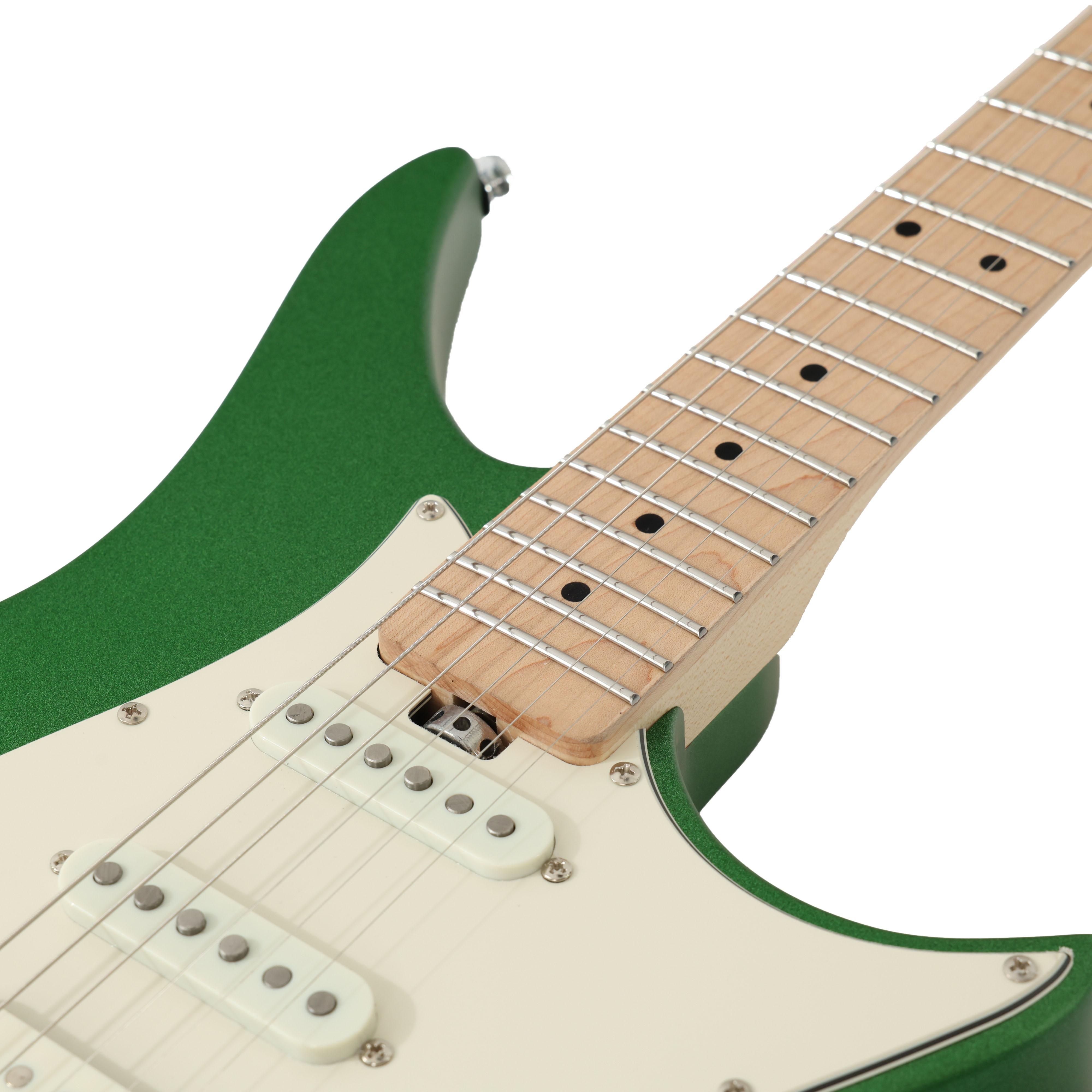 HILS HNS1 S-Style Headless Electric Guitar in Satin Emerald Green - HNS1MS-MEG-Photo-Pickups.jpg