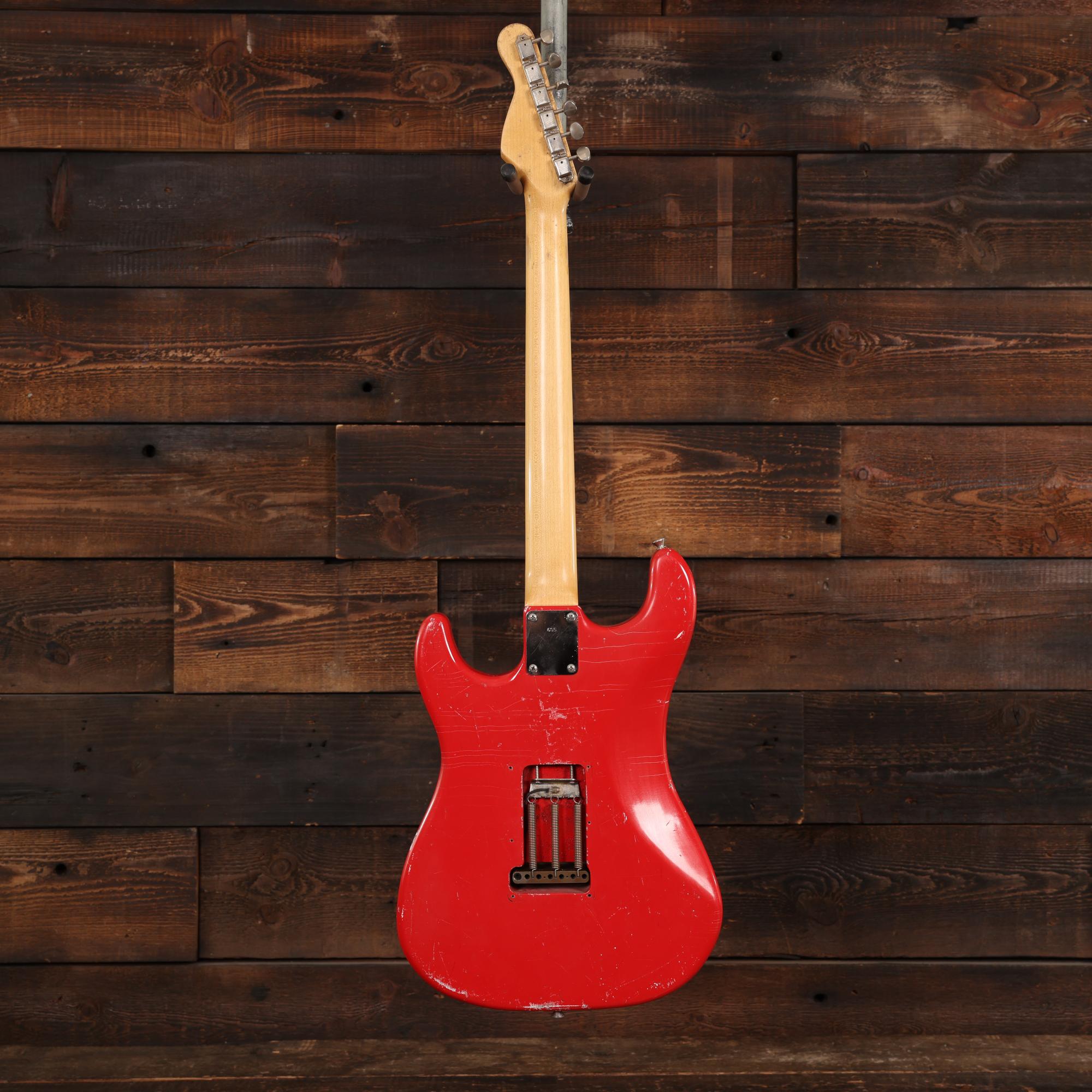 Hansen Guitars S-Style Electric Guitar in Hotrod Red, Ultra Light Relic - HANSEN-S030-Back.jpg