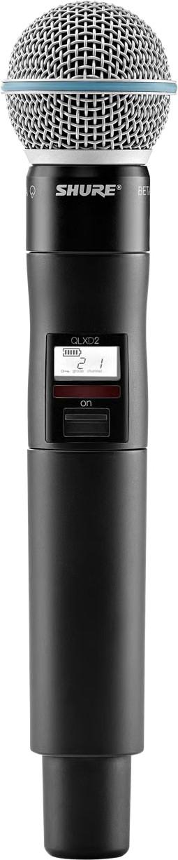 Shure QLXD2 Handheld Transmitter with Beta 58A Capsule - QLXD2B58K51_1.jpg