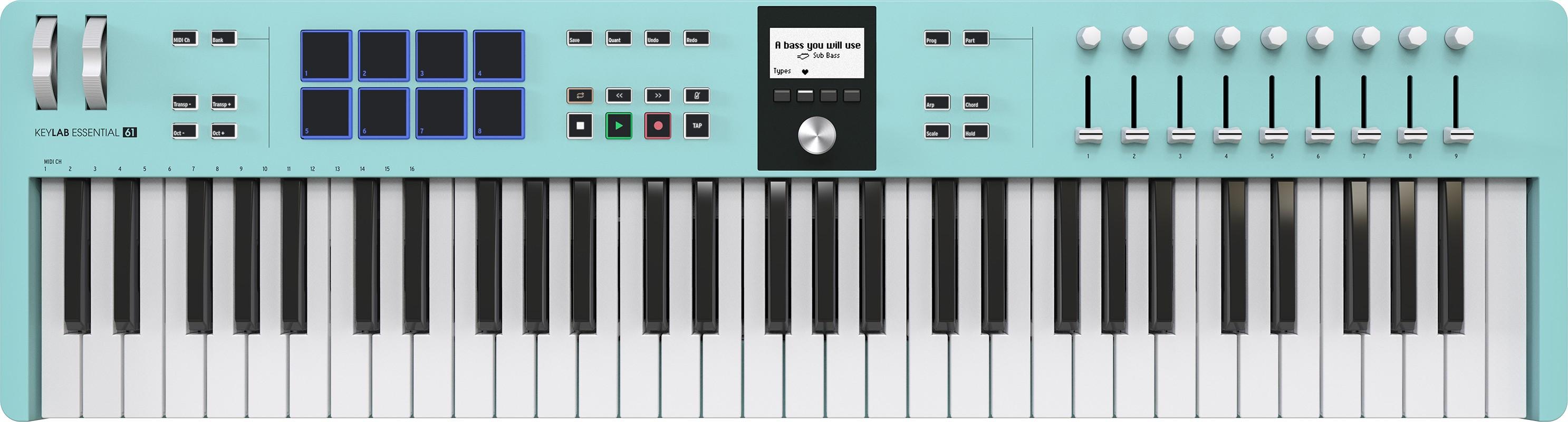 DTM・DAW Arturia KEYLAB Essential 61 MK3 Arturia KeyLab Essential 61 mk3 Aquamarine - Andertons Music Co.
