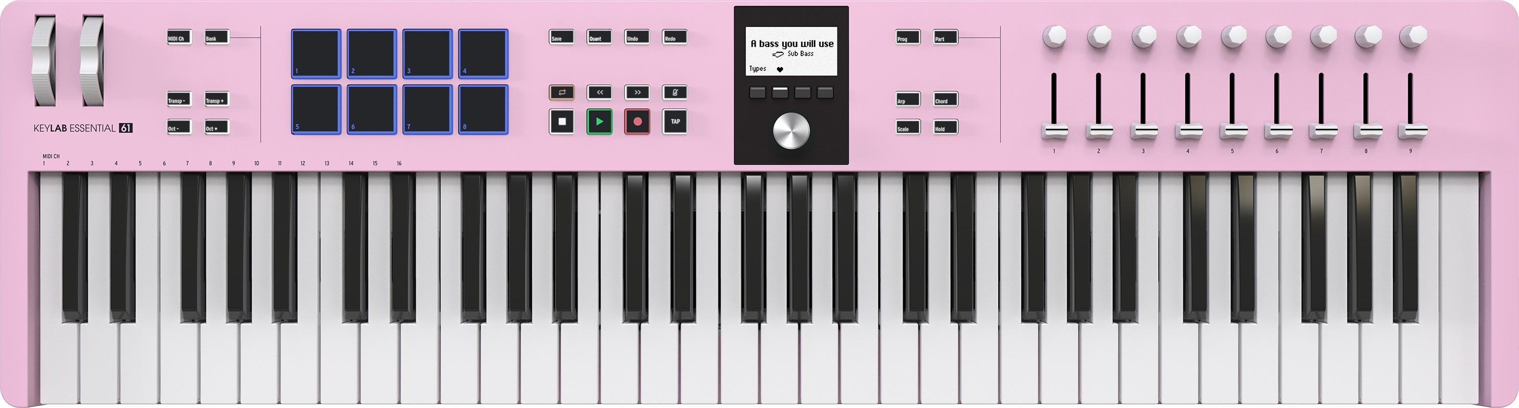 Arturia KeyLab Essential 61 MK3 Rose Quartz - Andertons Music Co.