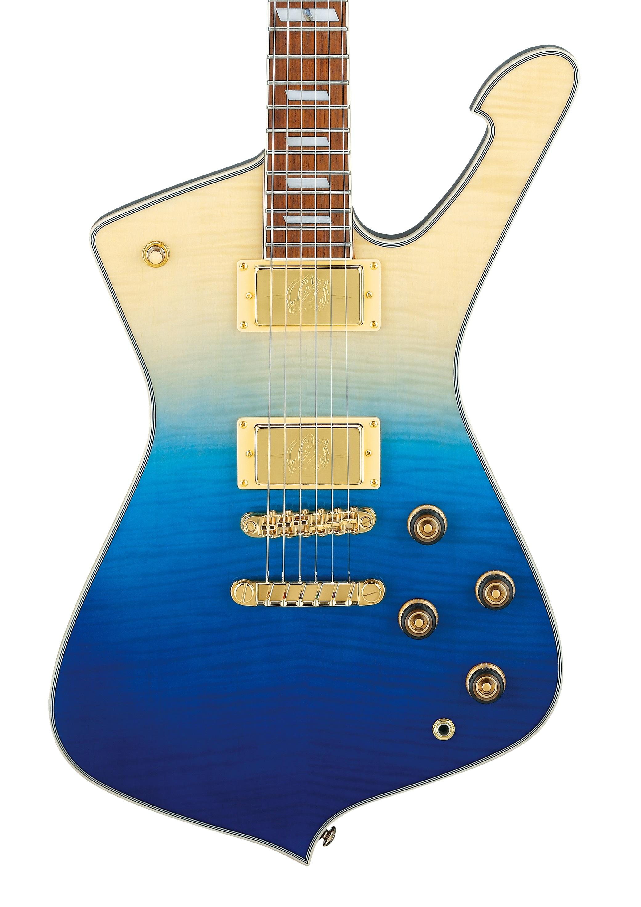 Ibanez IC420FM-TBG Iceman Electric Guitar in Transparent Blue Gradation - IC420FM_TBG_4L_02_F.jpg