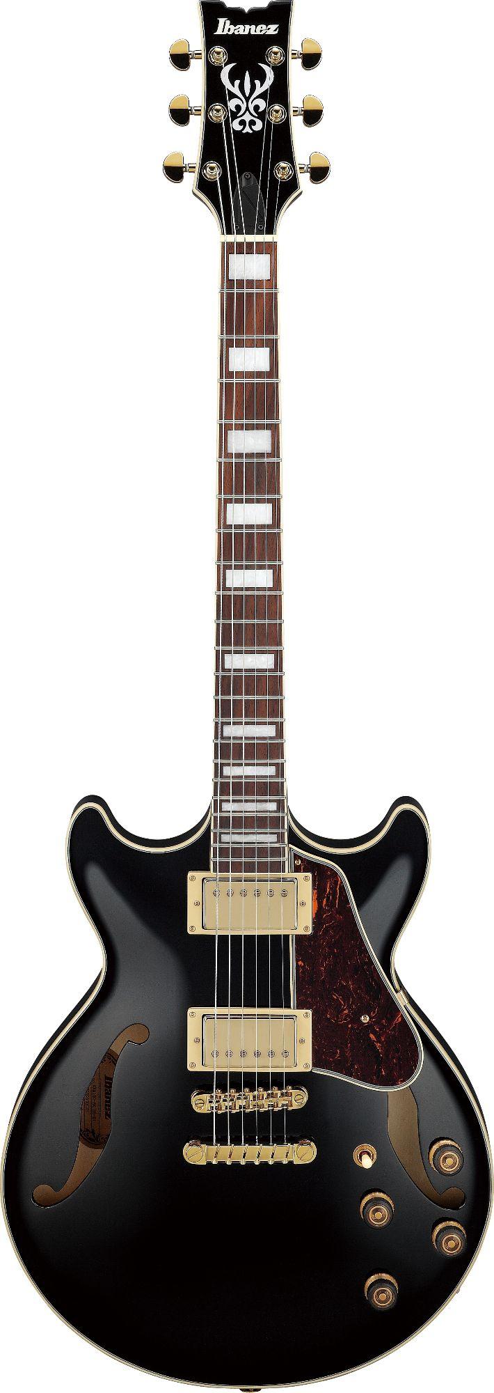 Ibanez AM73G-BK Artcore Semi-Hollow Electric Guitar in Black - AM73G_BK_5B_01_A_compressed.jpg