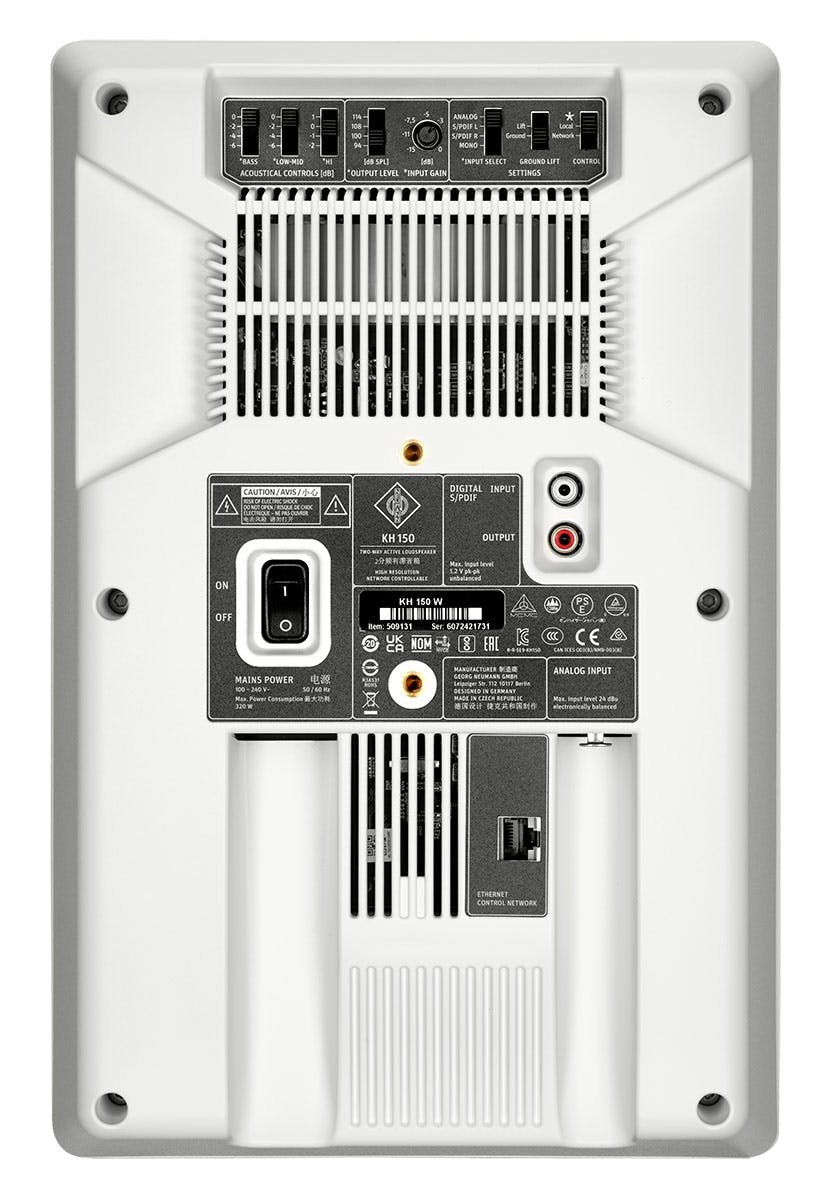Neumann KH150 Studio Monitor in White - 532463-KH-150-W-Back_Neumann-Studio-Monitor_SR.jpg