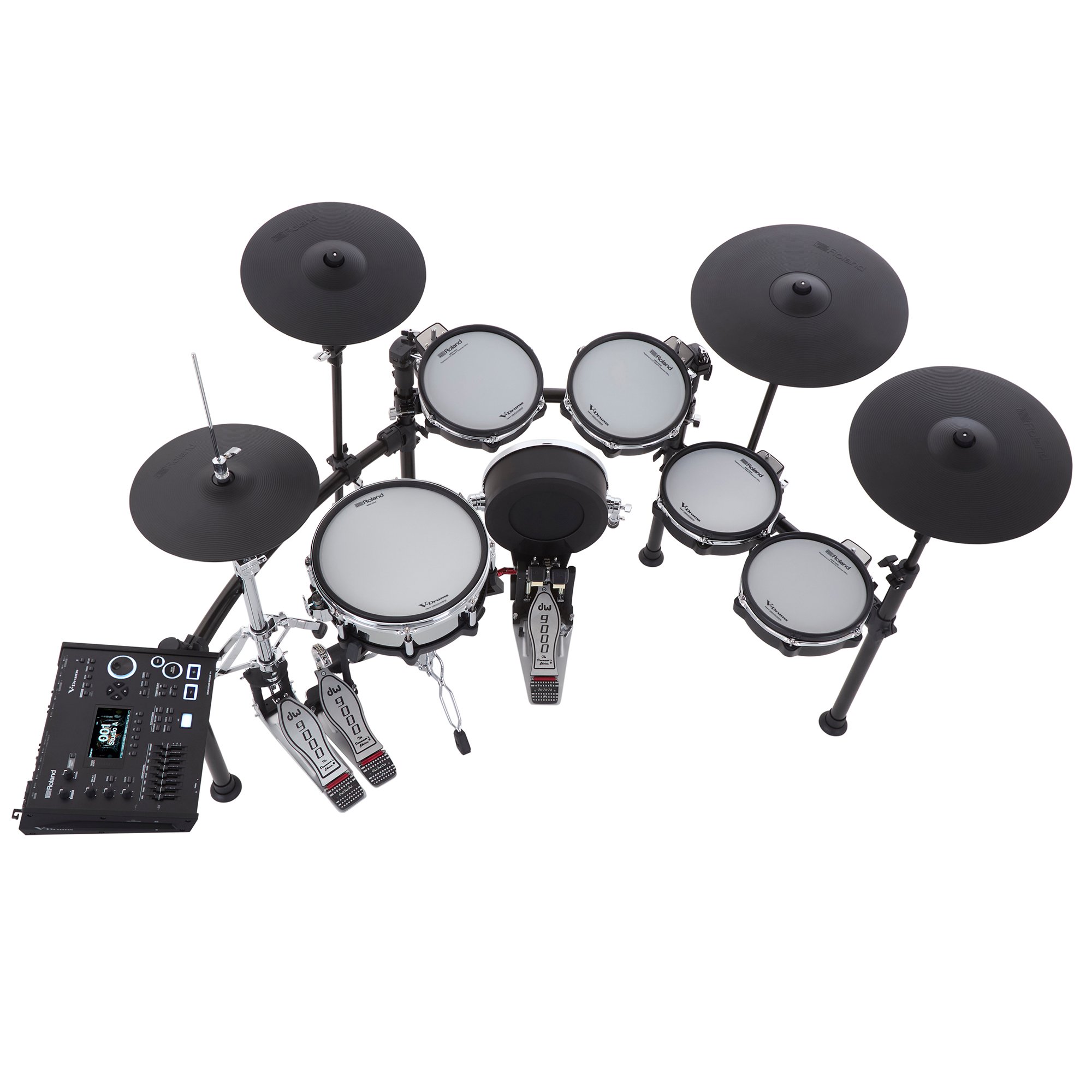 Roland TD713 Kit with Throne, Double Pedal, Sticks, Hi Hat Stand, Snare Stand, and Headphones - TD713(T).jpg