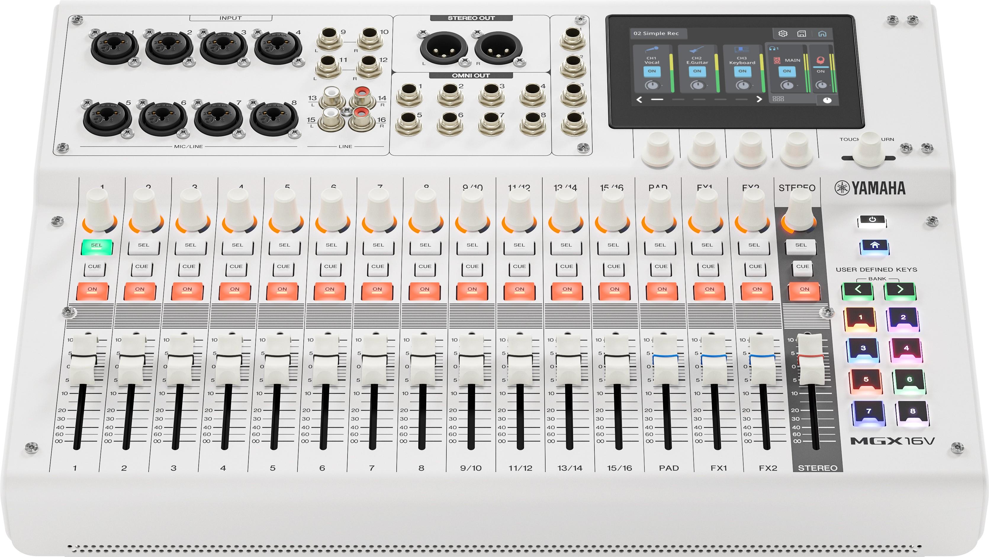 Yamaha MGX16V-W 16 Channel Digital Mixer - White with Video Thru - MGX16V-W_2.jpg