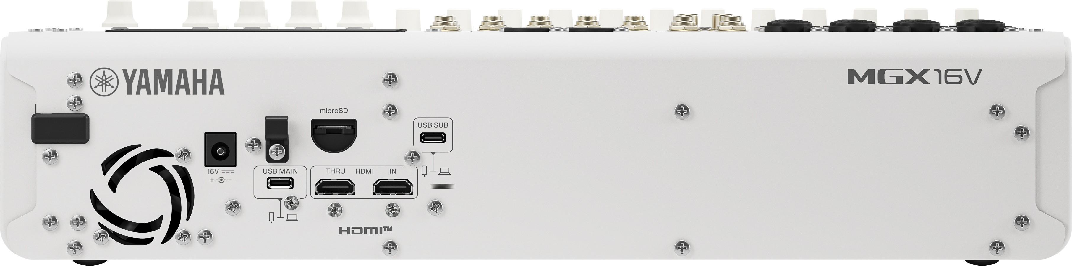 Yamaha MGX16V-W 16 Channel Digital Mixer - White with Video Thru - MGX16V-W_3.jpg