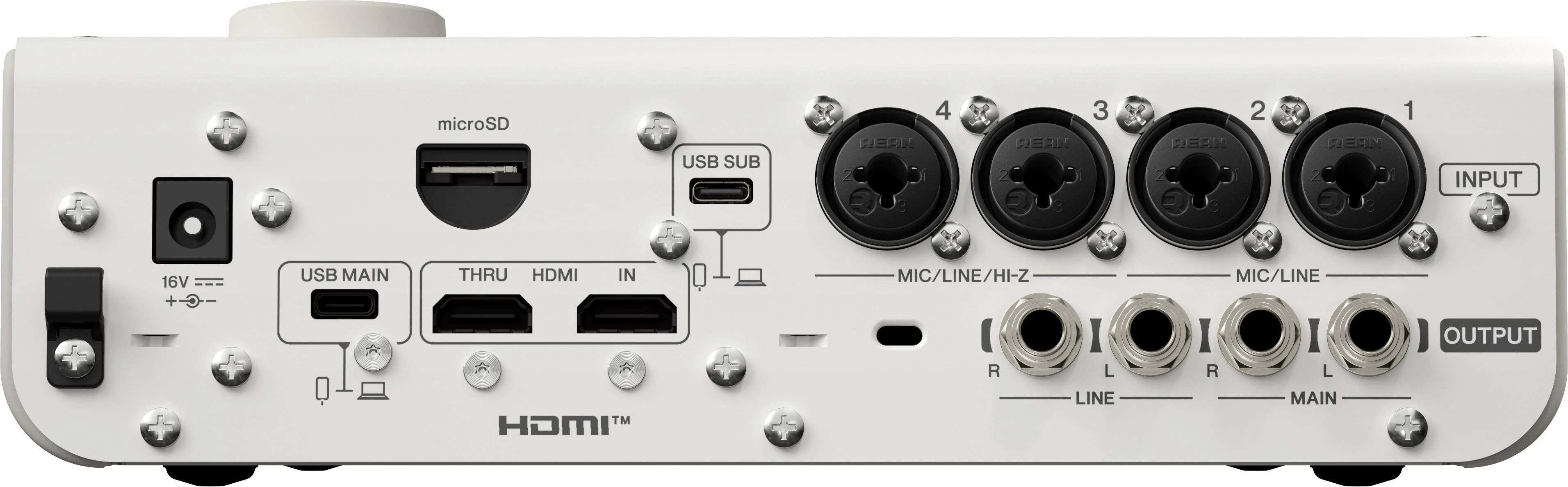 Yamaha URX44V-B Premium Audio Interface with Video THRU White - URX44V-W_4.jpg