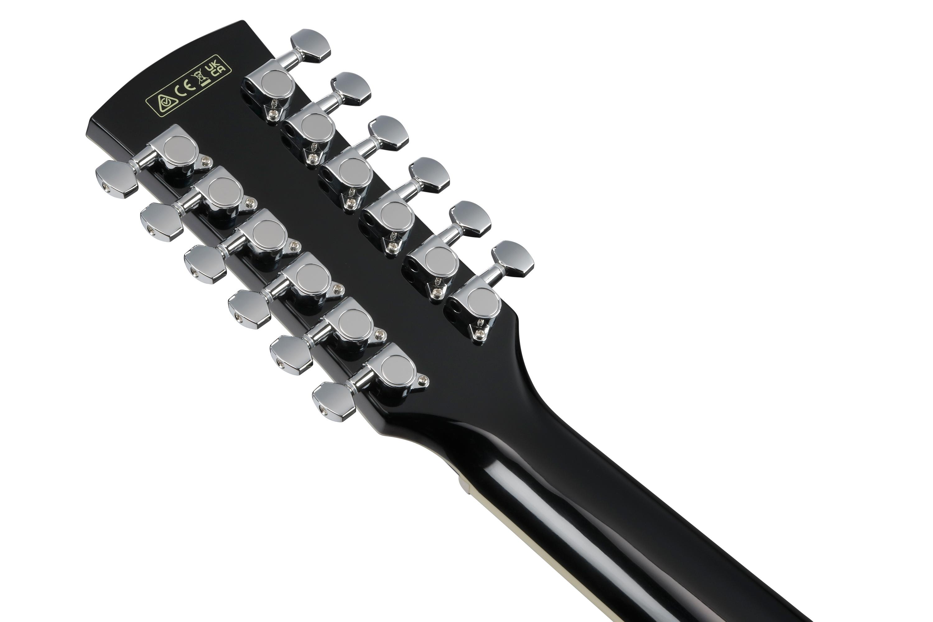 Ibanez AJ7012M1E-BK Artwood 12-String Electro Acoustic Guitar in Black High Gloss - AJ7012M1E_BK_1P_01_K.jpg