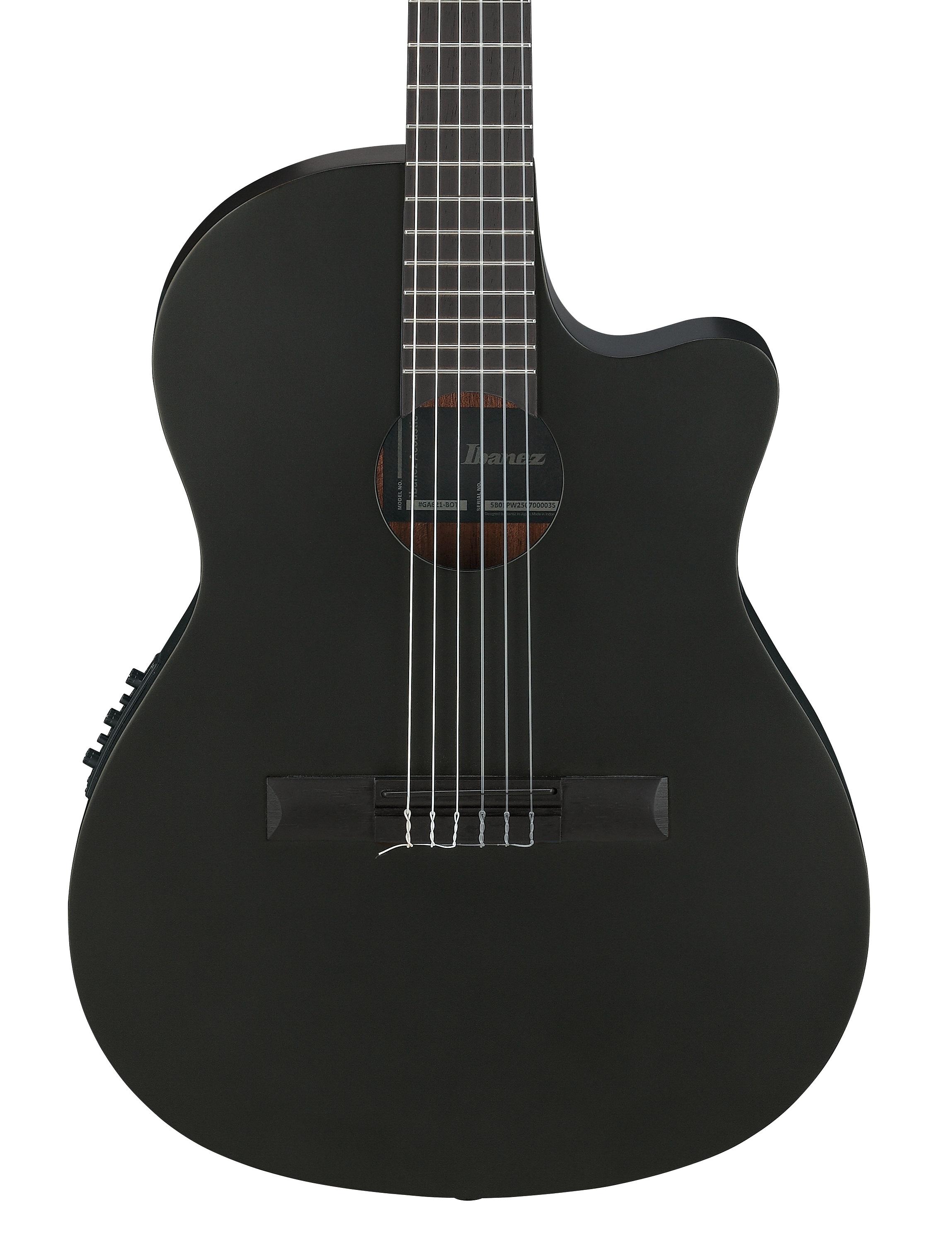 Ibanez GA621-BOT Classical Nylon String Electro Acoustic Guitar in Black Out - GA621_BOT_5B_01_F.jpg