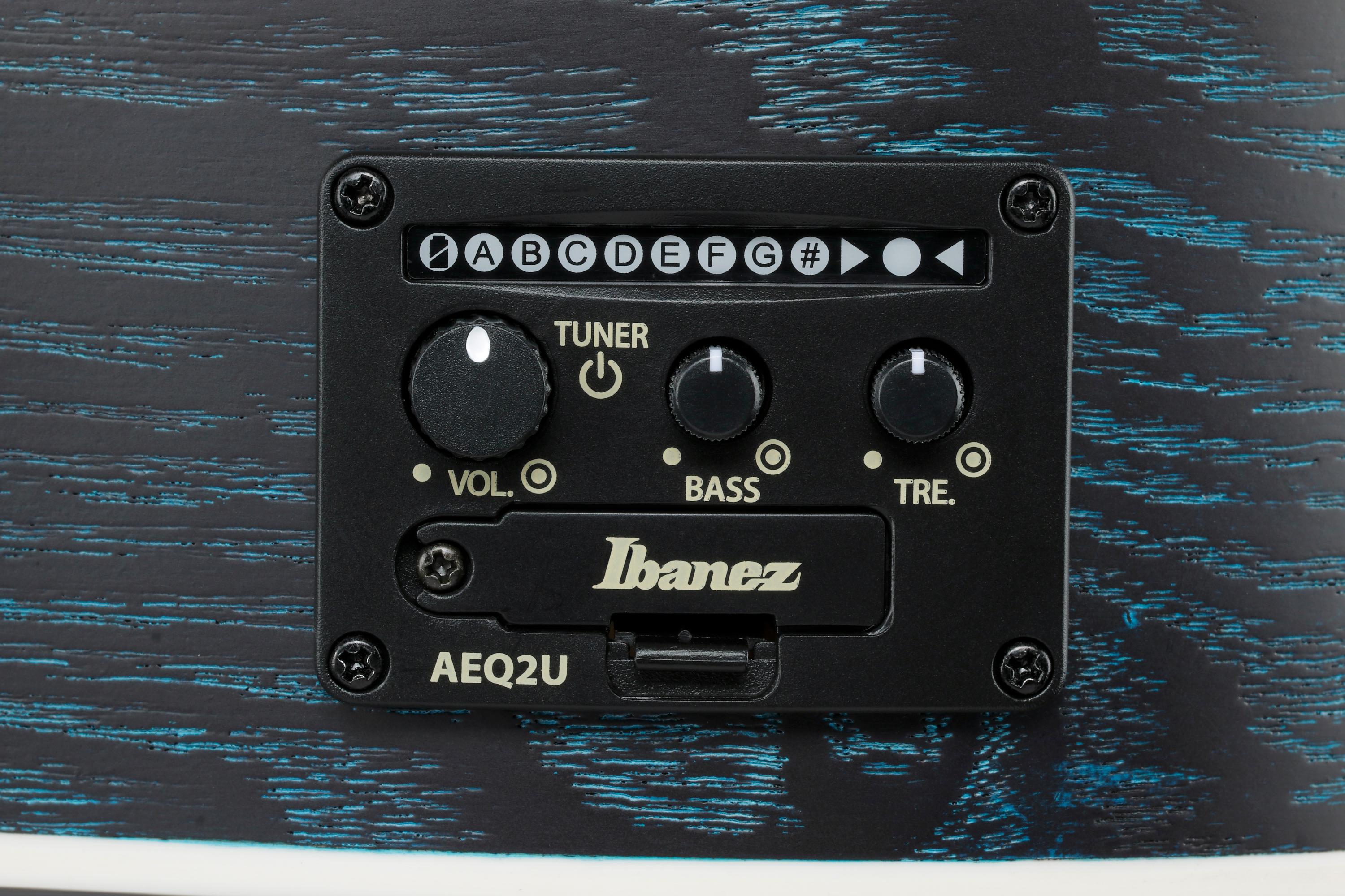 Ibanez EWP16EWB-GAO Piccolo Electro Acoustic Guitar in Galaxy Aqua Open Pore - EWP16EWB_GAO_2Y_01_L.jpg