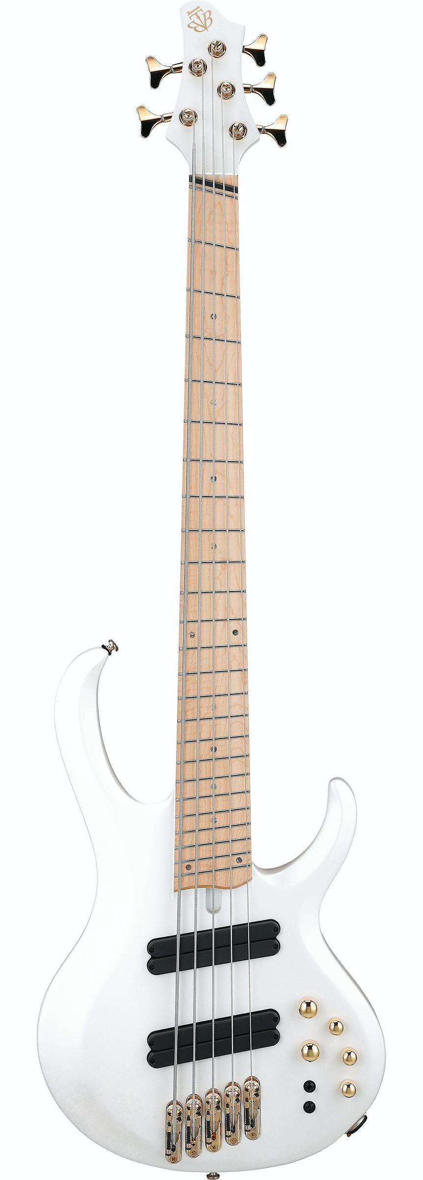 Ibanez BTB605MLM-PWM 5-String Multi-Scale Bass Guitar in Pearl White Matte - BTB605MLM-PWM-Front.jpg