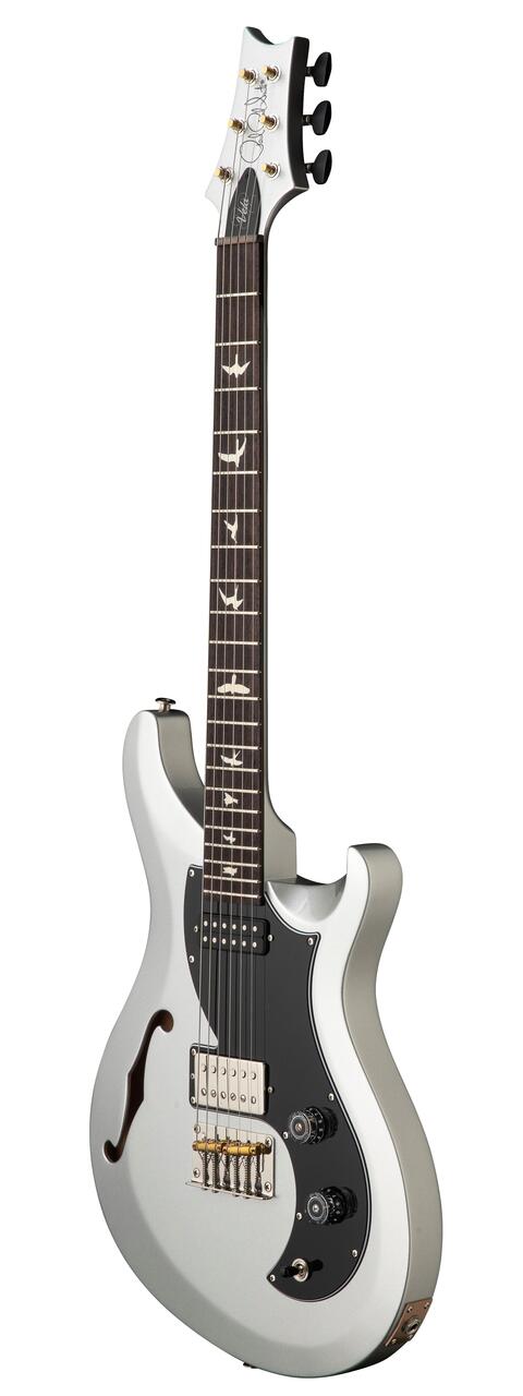 PRS S2 Vela Semi-Hollow Electric Guitar in Platinum Metallic - S2 Vela Semi-Hollow Platinum Metallic_3quarter.jpg