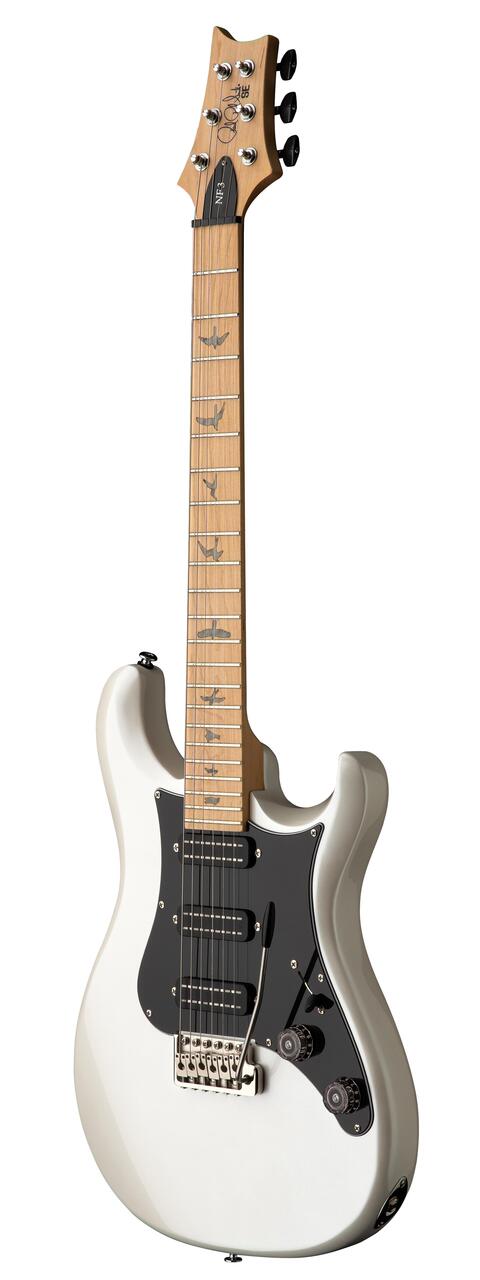 PRS SE NF3 Electric Guitar in Pearl White Maple Fingerboard (2026) - SE_NF3_Maple_Pearl White_3quarter (1).jpg