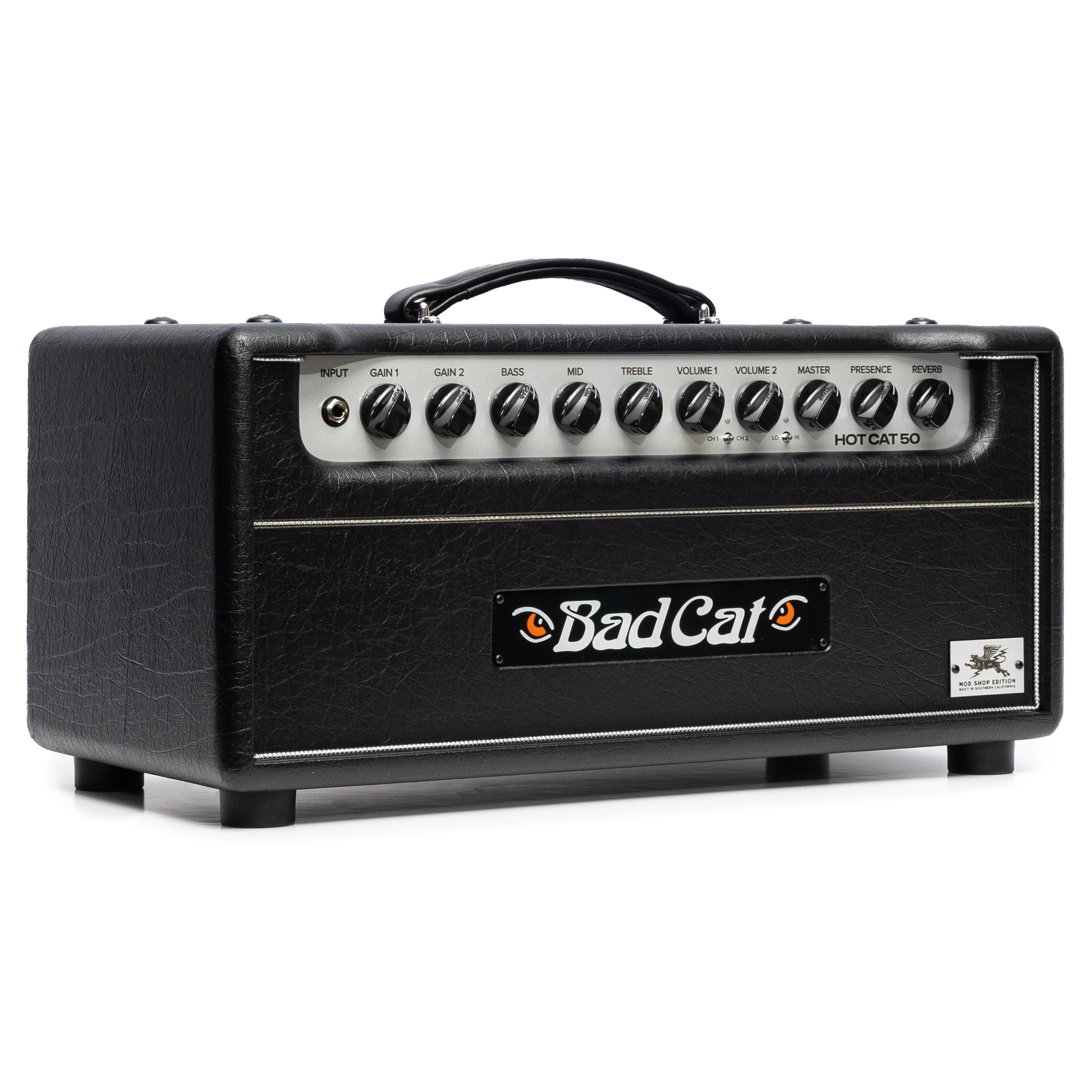 Bad Cat Mod Shop Hot Cat 50W Valve Amp Head - HC50MS-HD-Left-Angle.jpg