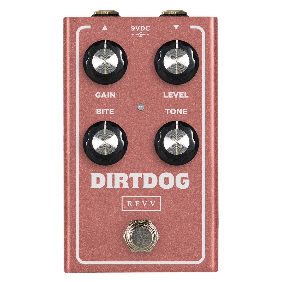 Revv Limited Edition Joey Landreth Signature Dirt Dog Overdrive Pedal in Sunset Rose - RV-DD-SR-Front.jpg