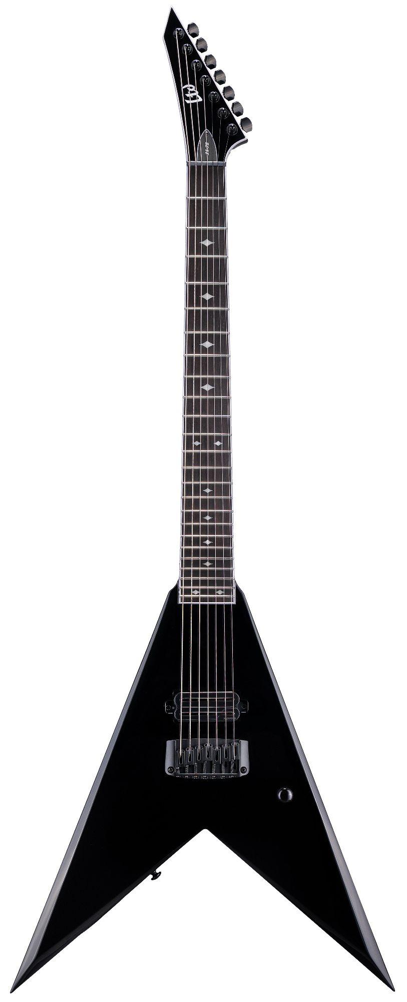 ESP LTD Jack Simmons Signature JS-7 Baritone 7-String Electric Guitar in Black - JS-7 BARITONE_BLK_FRONT_compressed.jpg