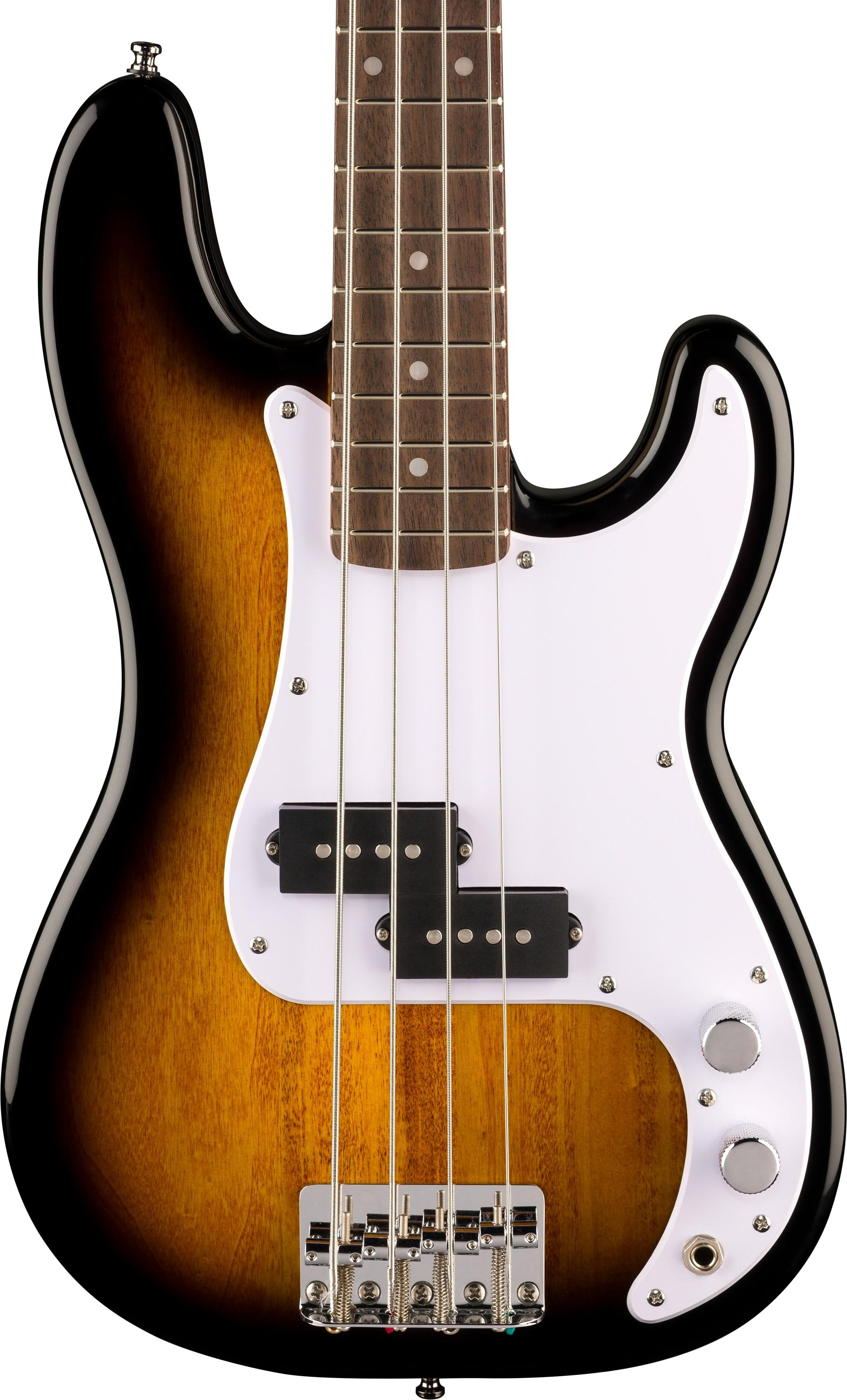 Squier Mini Precision Bass Guitar in 2-Colour Sunburst - Andertons
