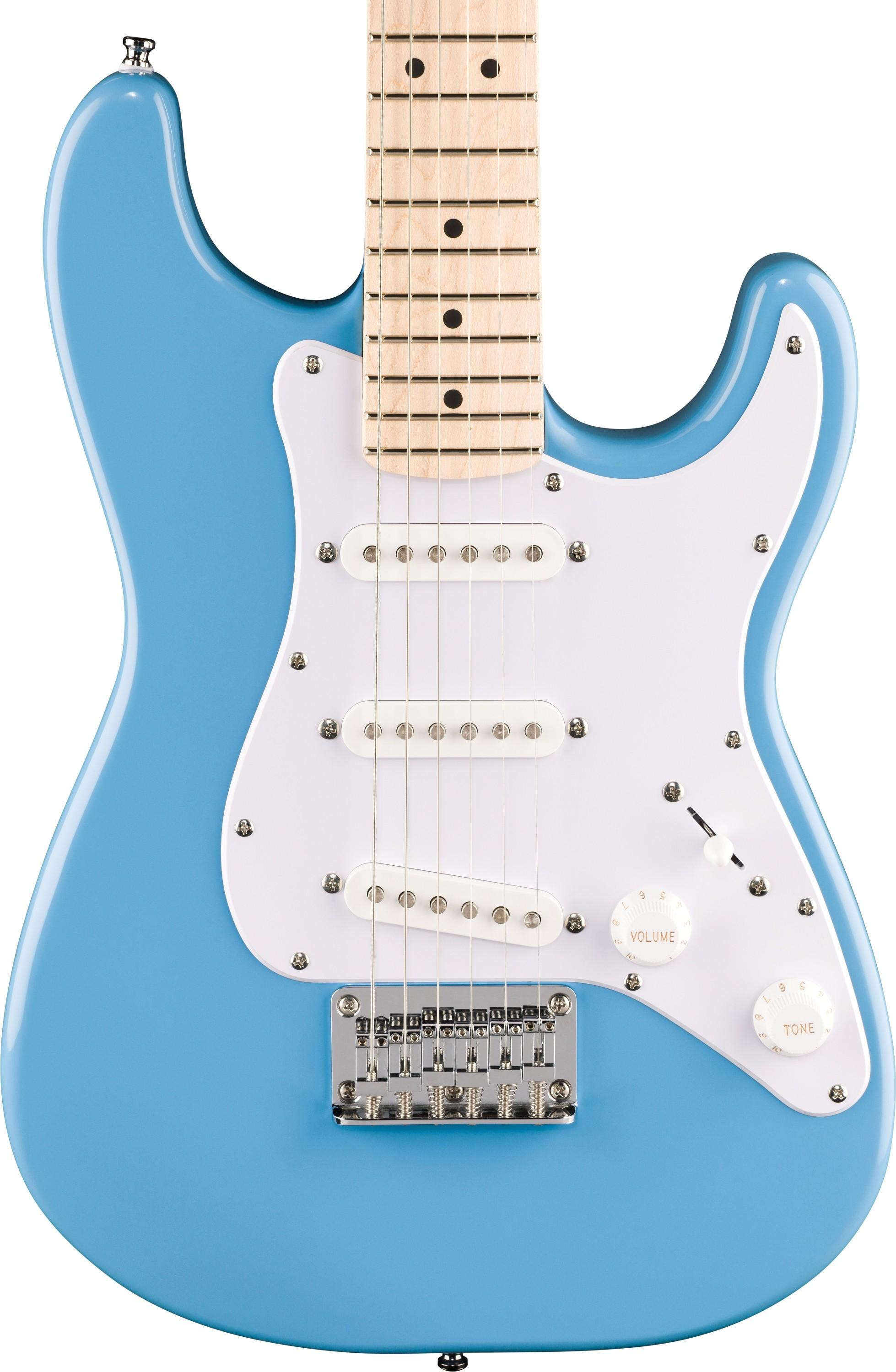 Squier Mini Stratocaster Electric Guitar in California Blue - 0370122526_3.jpg