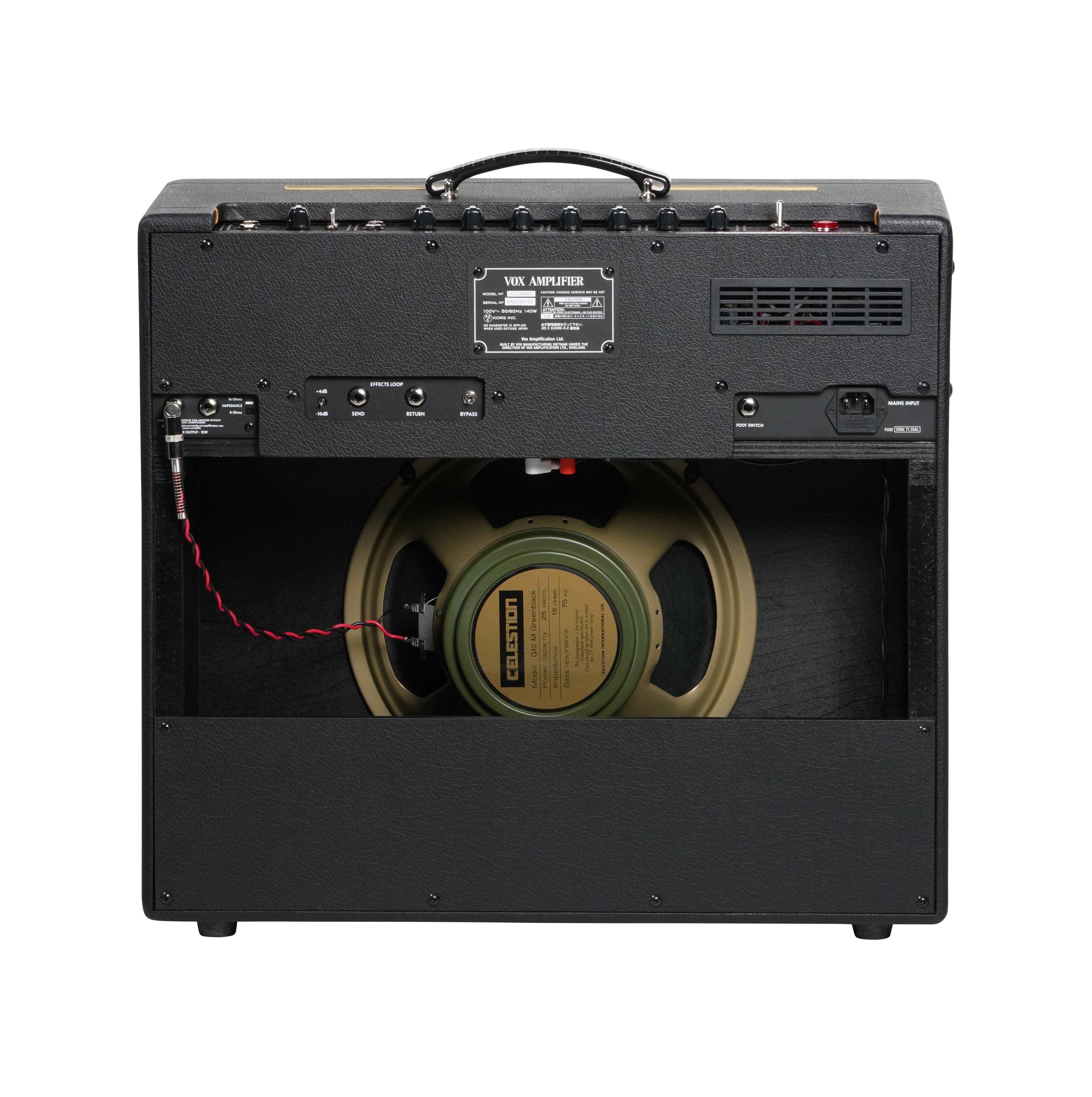 Vox AC15 Hand-Wired Valve Amp Combo with Celestion Greenback - AC15HWR1_back.jpg